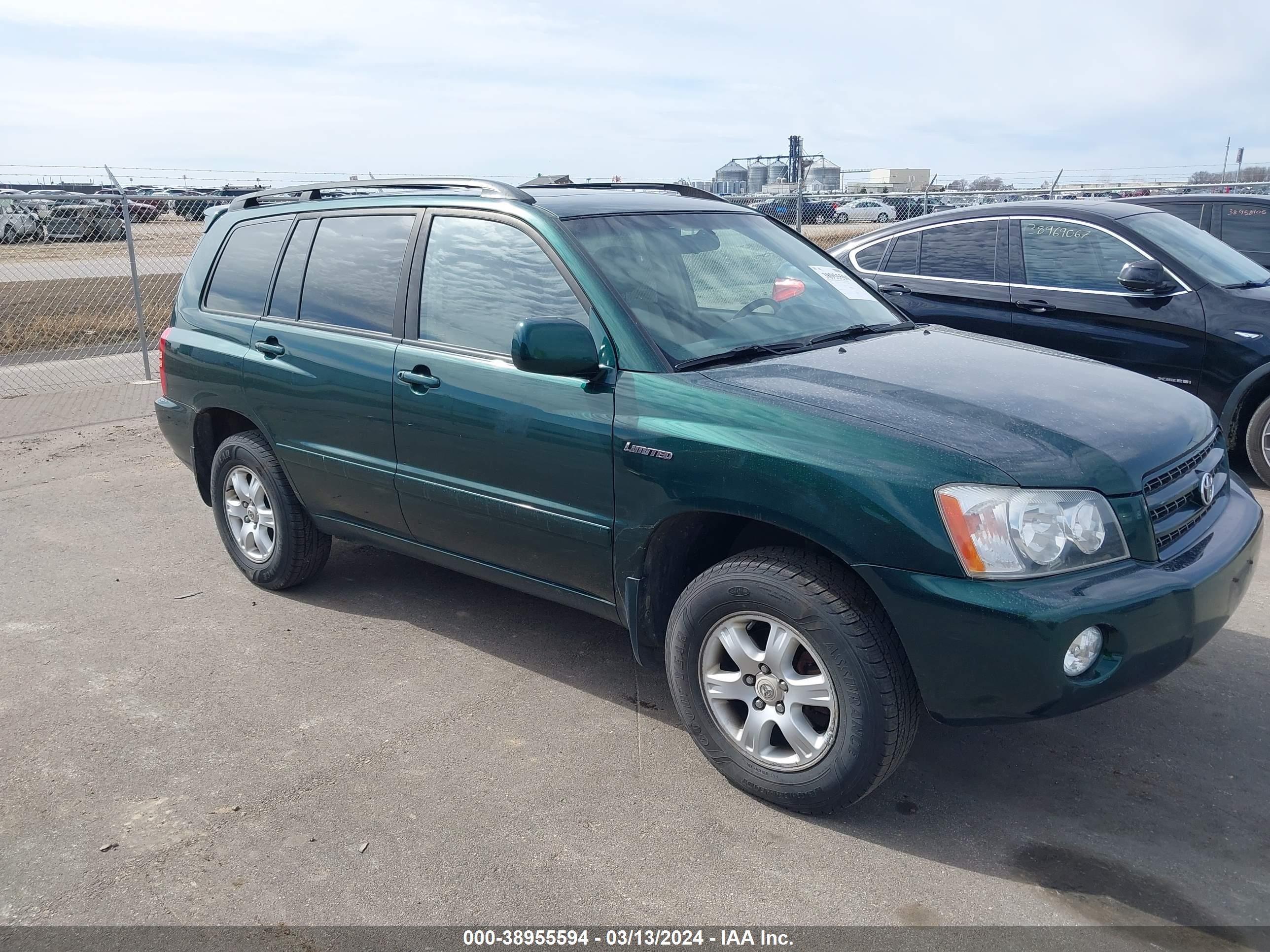 toyota highlander 2002 jtehf21a120069864