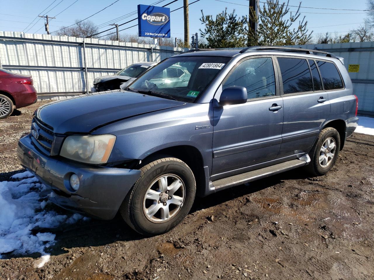 toyota highlander 2003 jtehf21a130127389