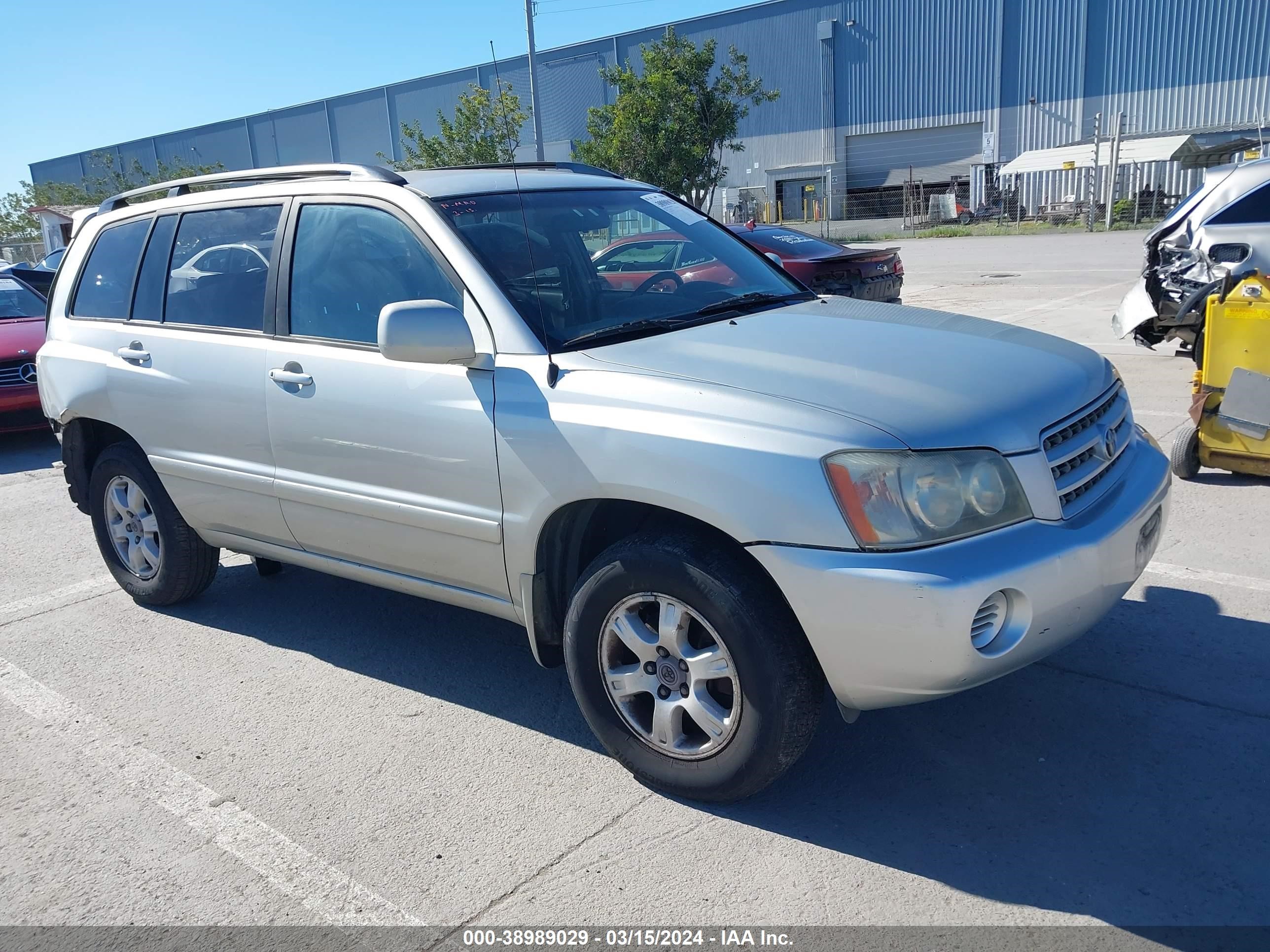 toyota highlander 2003 jtehf21a130153166