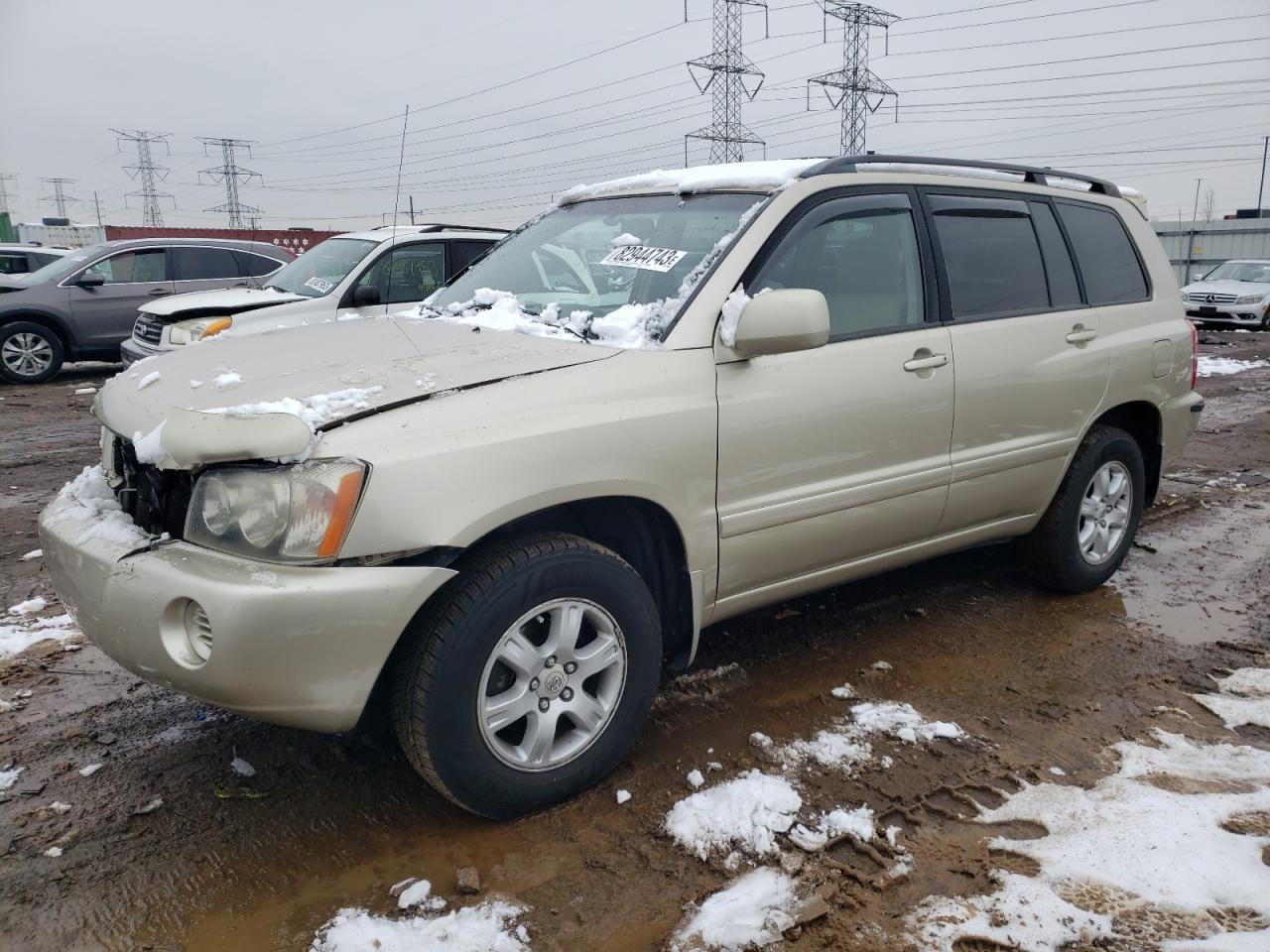 toyota highlander 2001 jtehf21a210017786