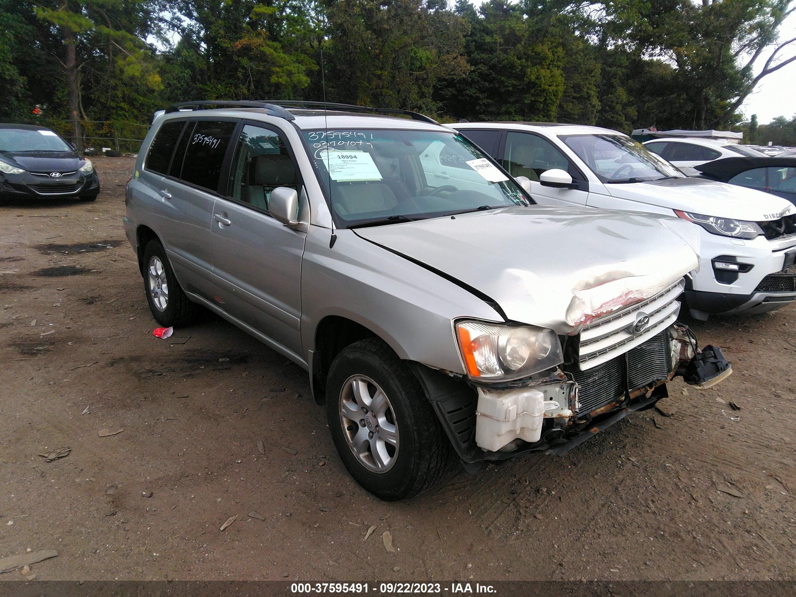 toyota highlander 2003 jtehf21a230135078