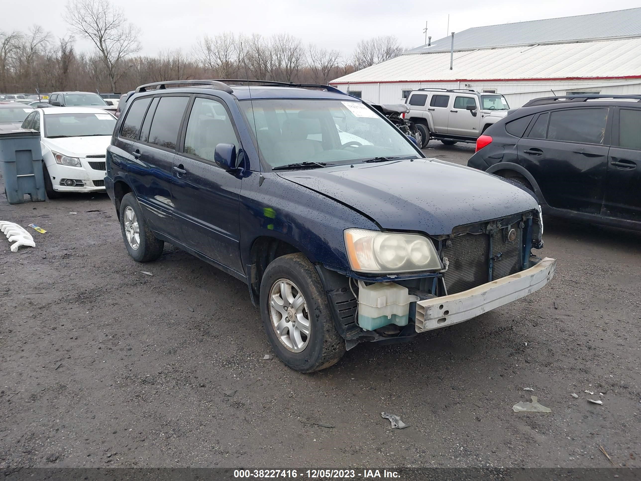 toyota highlander 2001 jtehf21a310017313