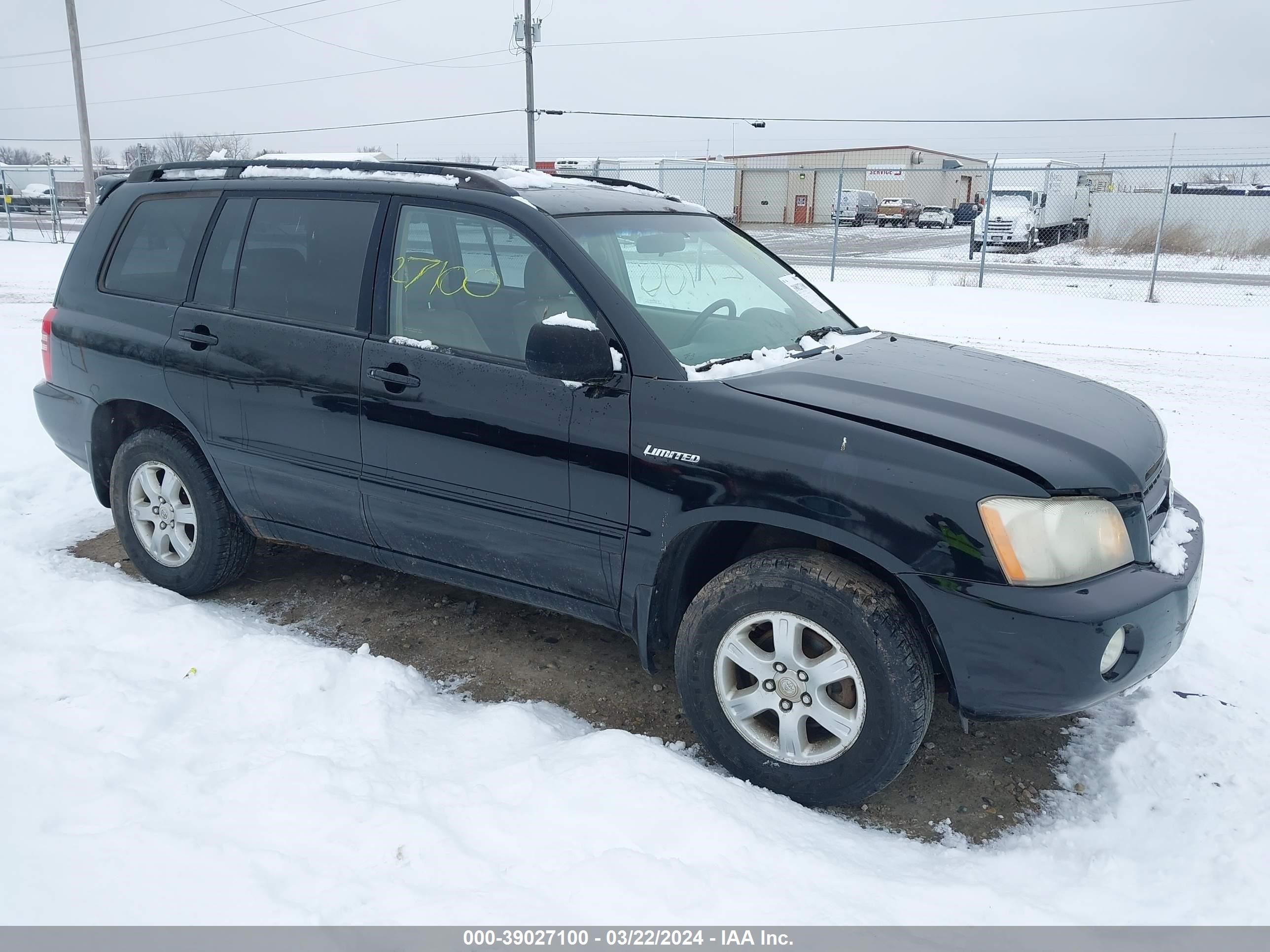 toyota highlander 2003 jtehf21a630107655