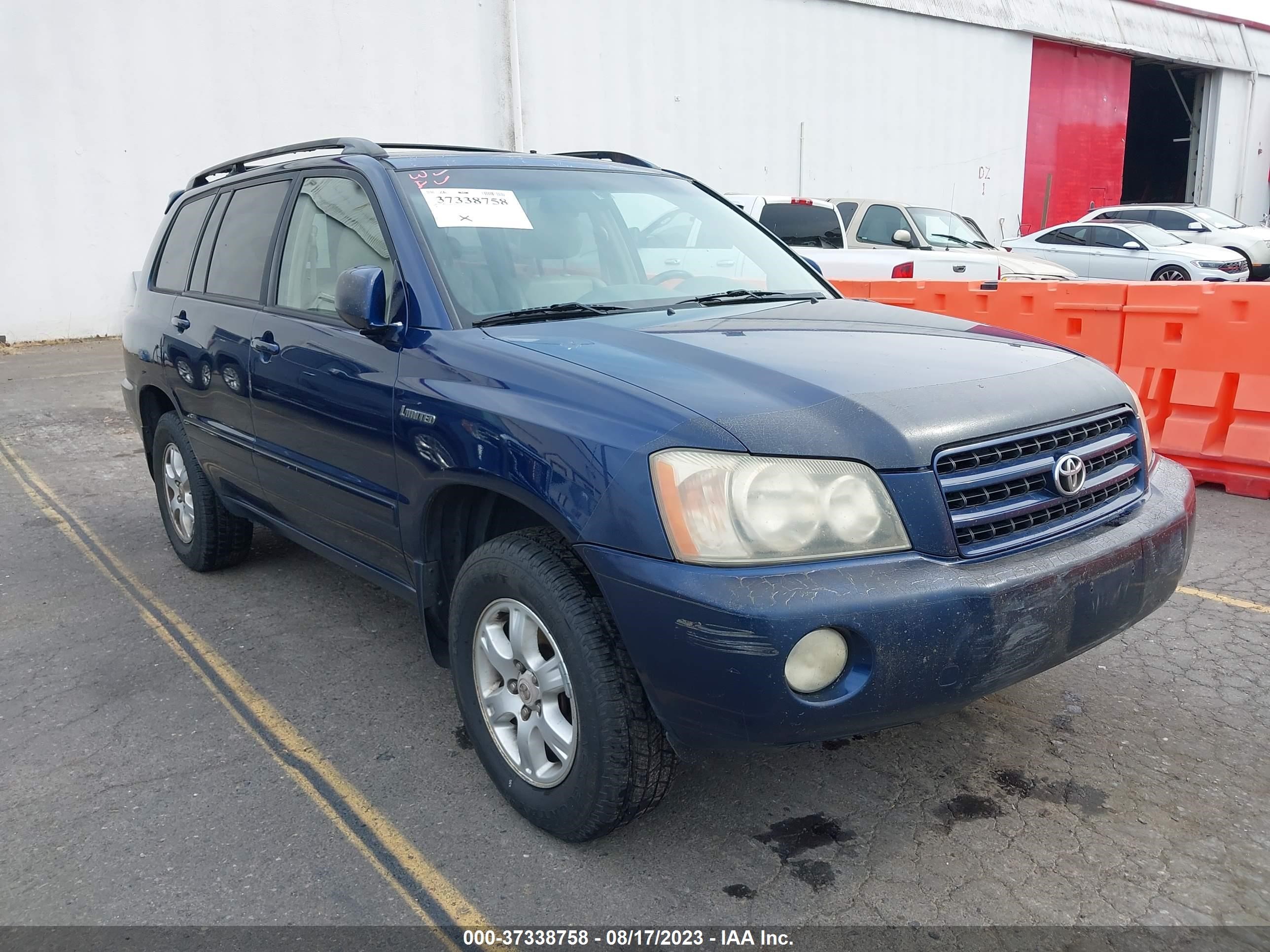 toyota highlander 2003 jtehf21a630157830