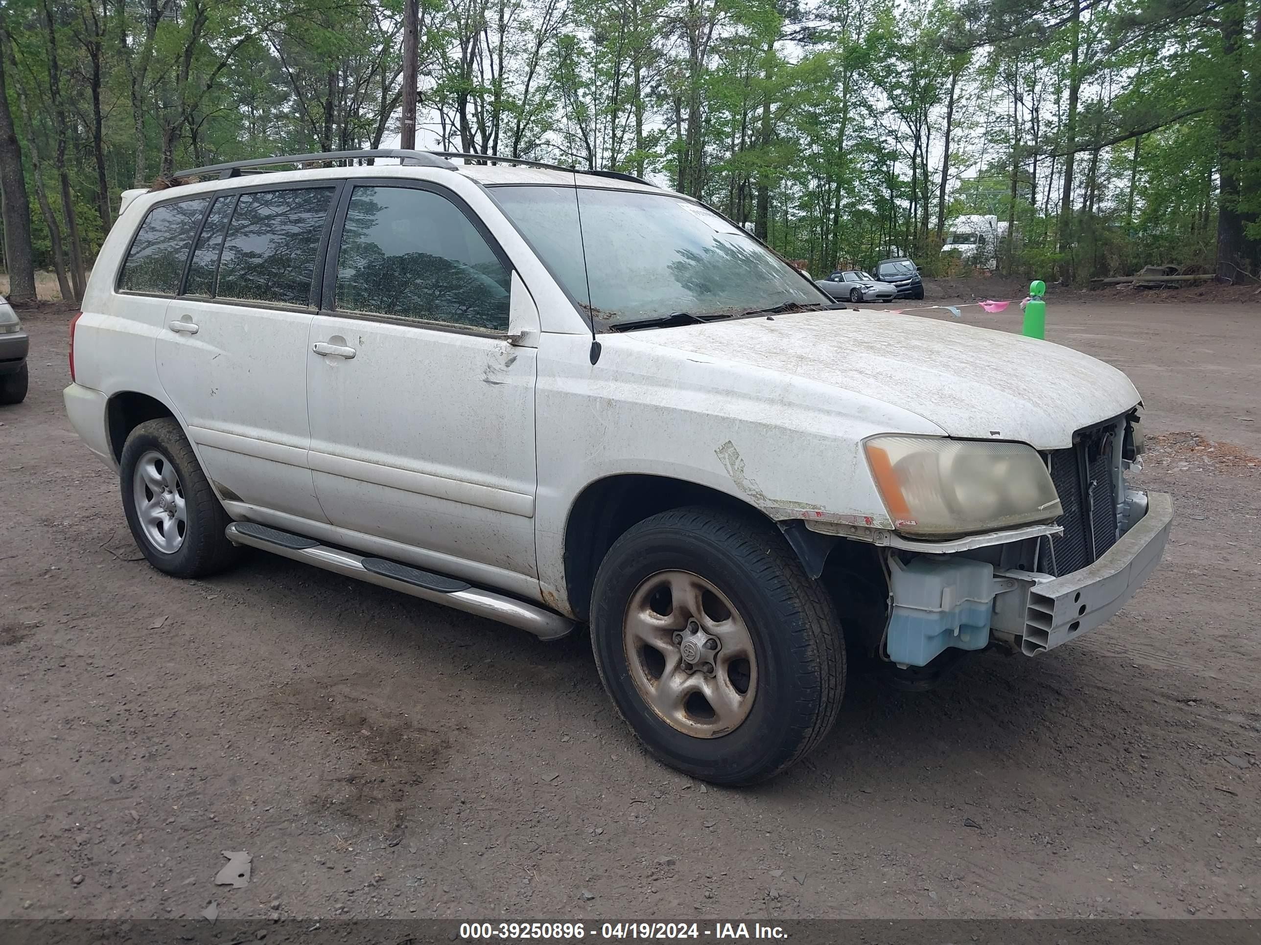 toyota highlander 2001 jtehf21a710026998