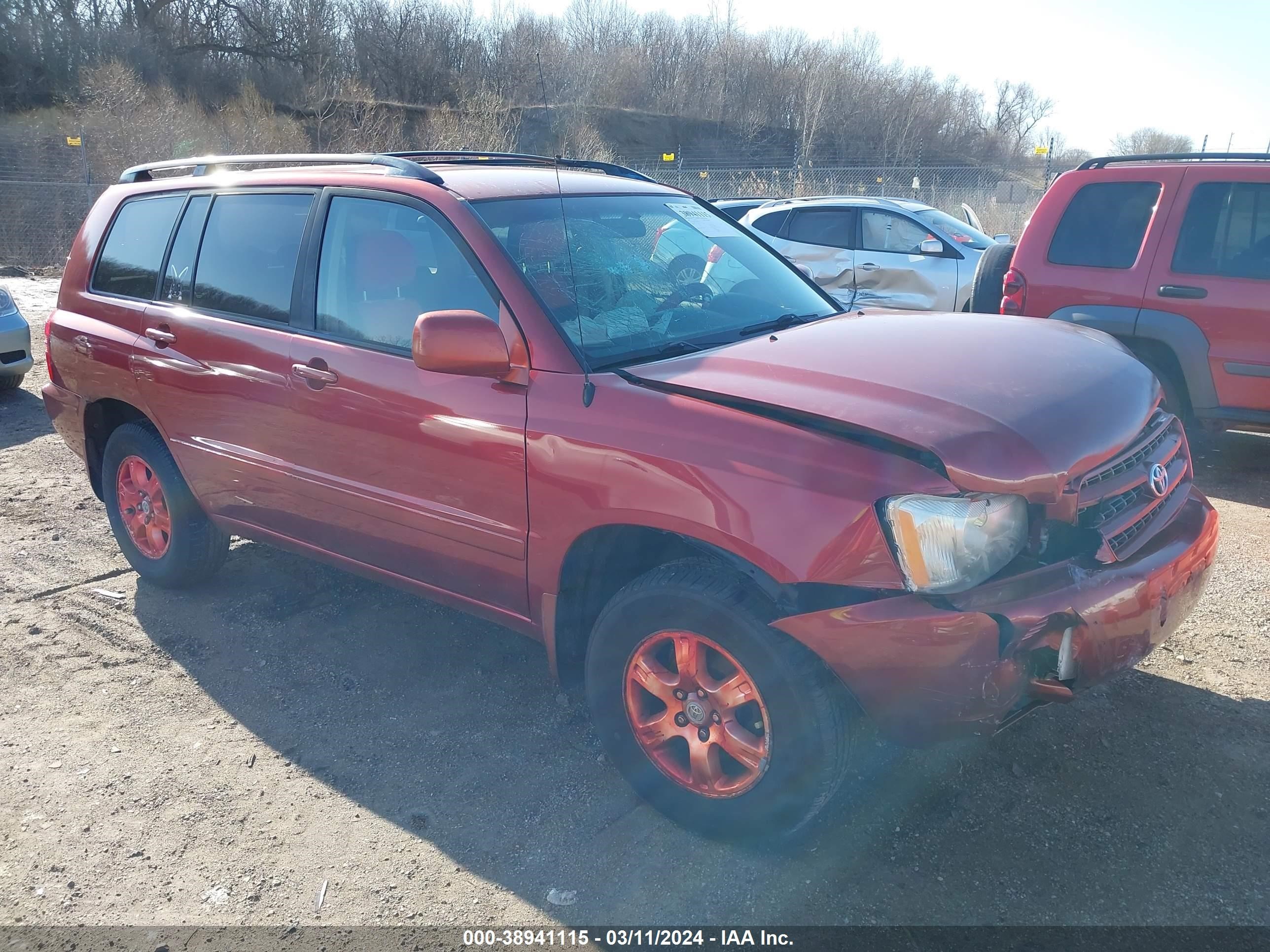 toyota highlander 2002 jtehf21a720061767