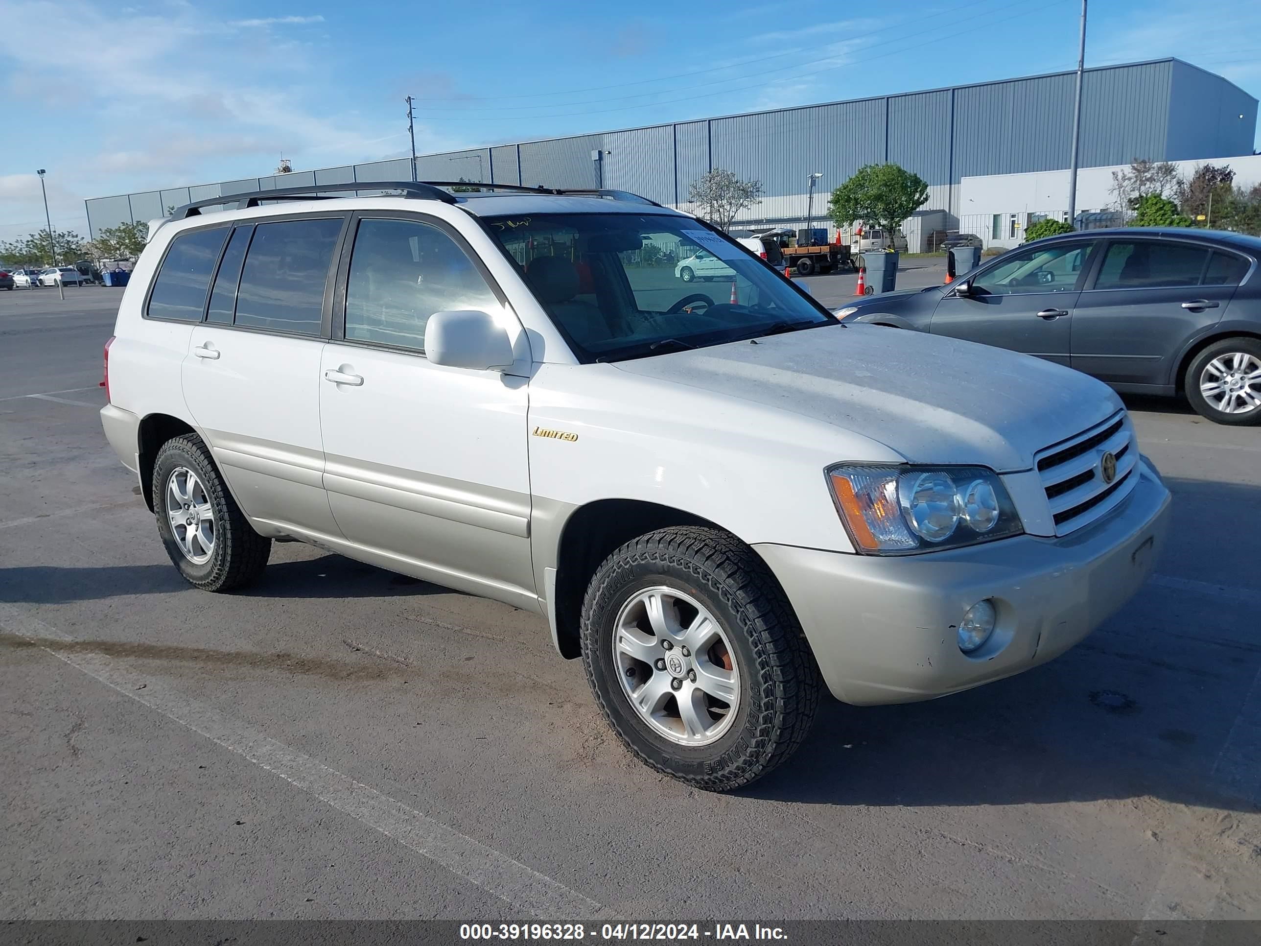 toyota highlander 2001 jtehf21a810007649