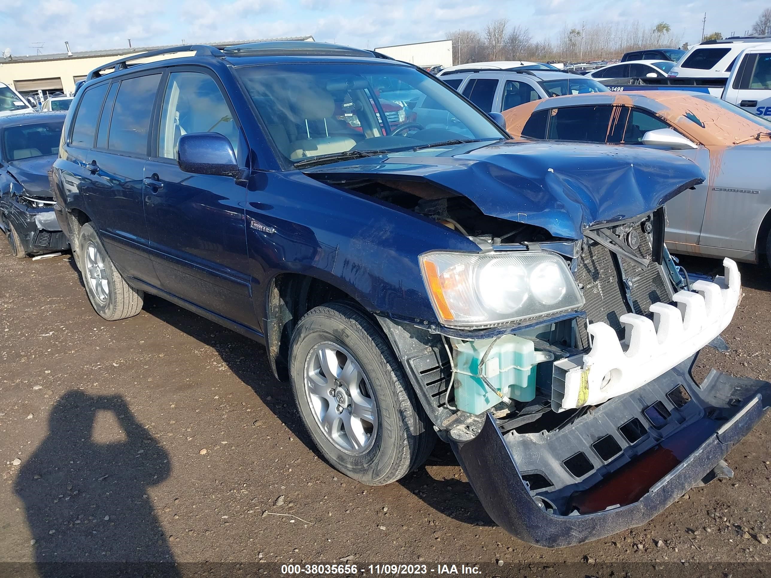 toyota highlander 2003 jtehf21a830125672