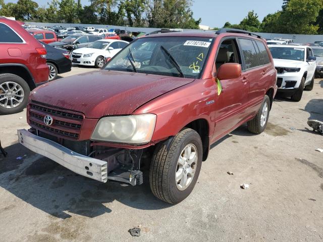 toyota highlander 2002 jtehf21a920052875