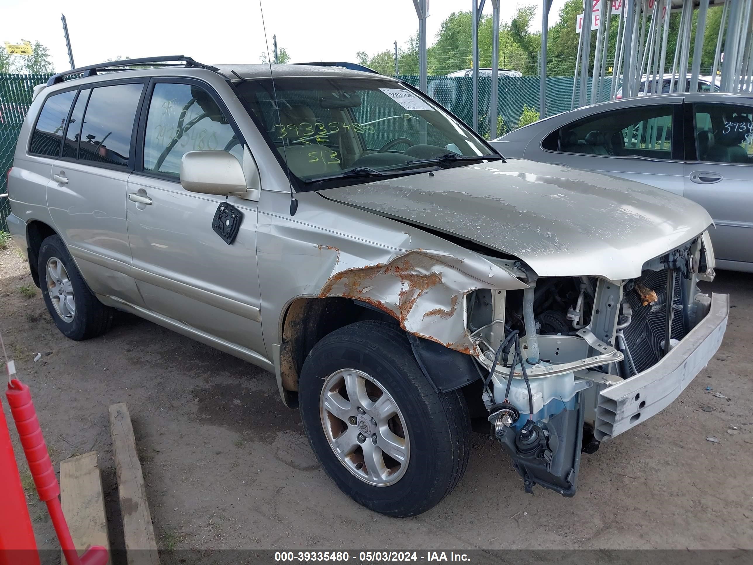 toyota highlander 2002 jtehf21a920057591