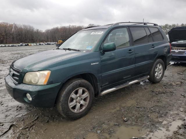 toyota highlander 2001 jtehf21ax10033265