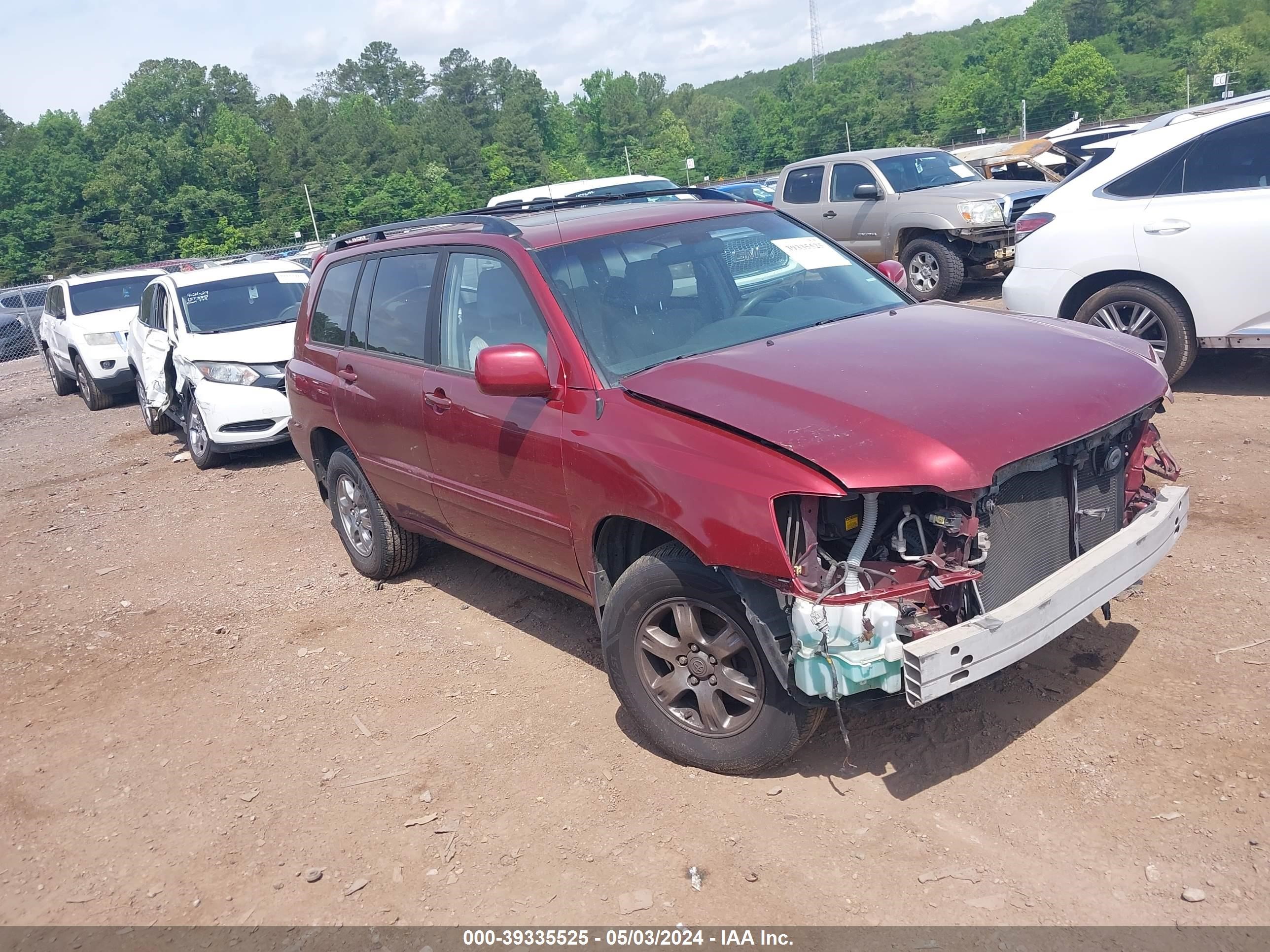 toyota highlander 2007 jtehp21a270194005