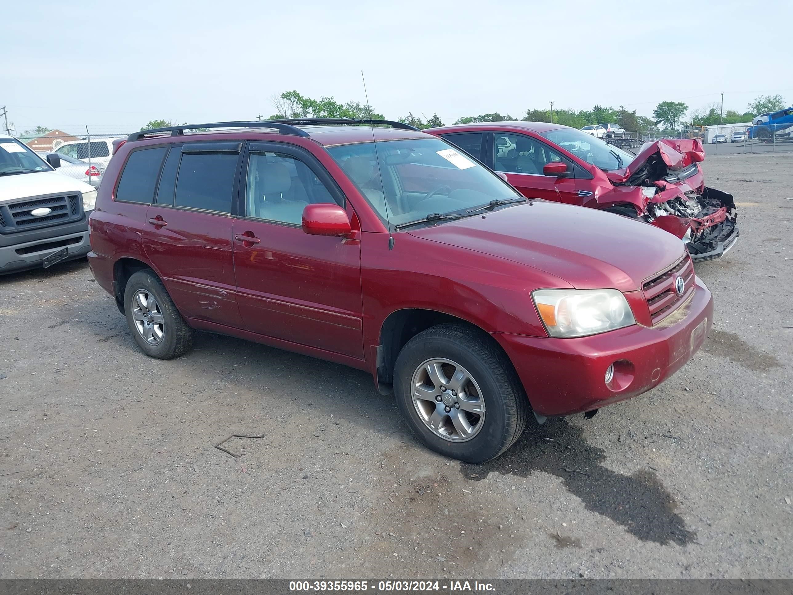 toyota highlander 2007 jtehp21a270202846