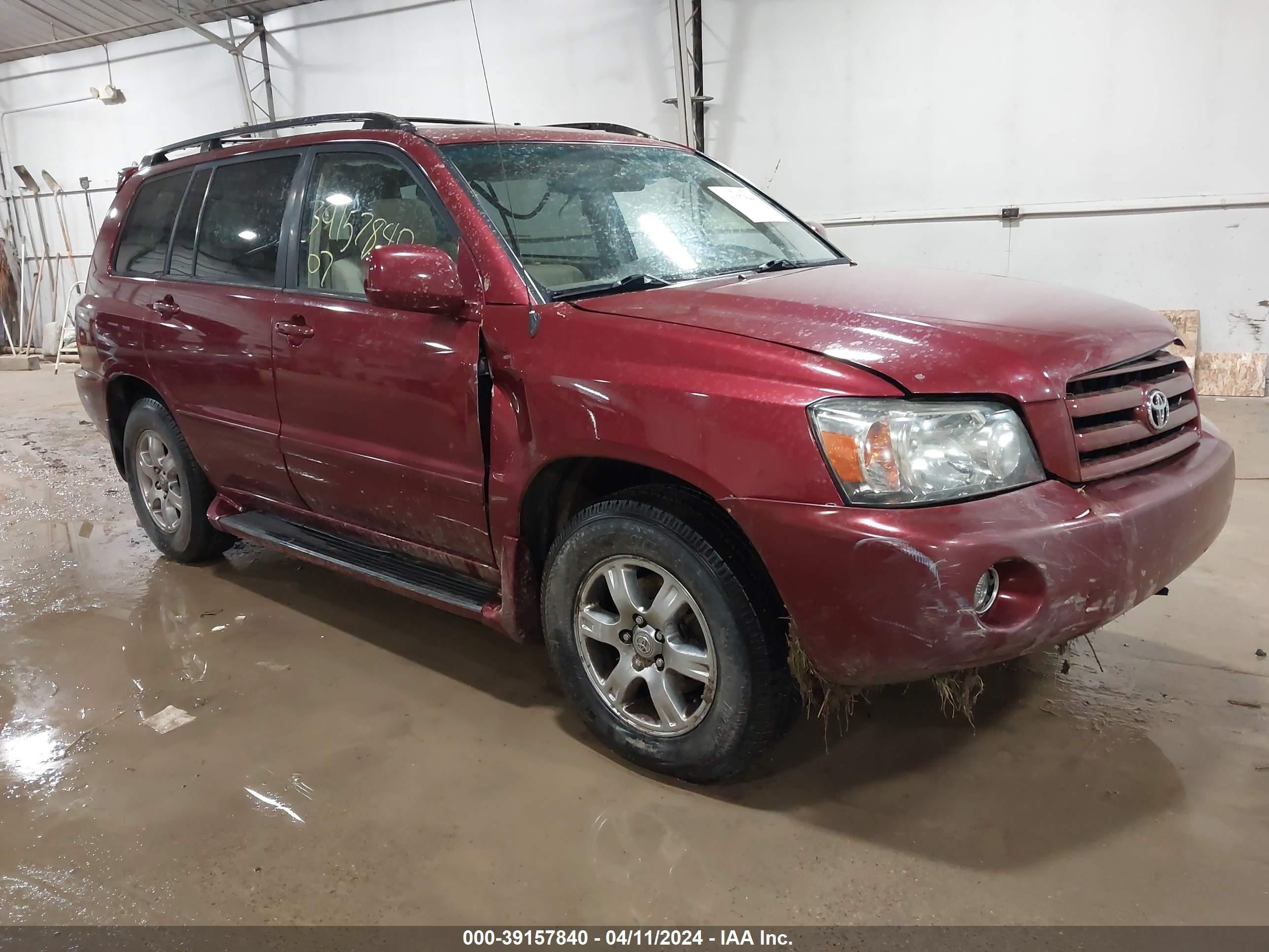 toyota highlander 2007 jtehp21a470231443