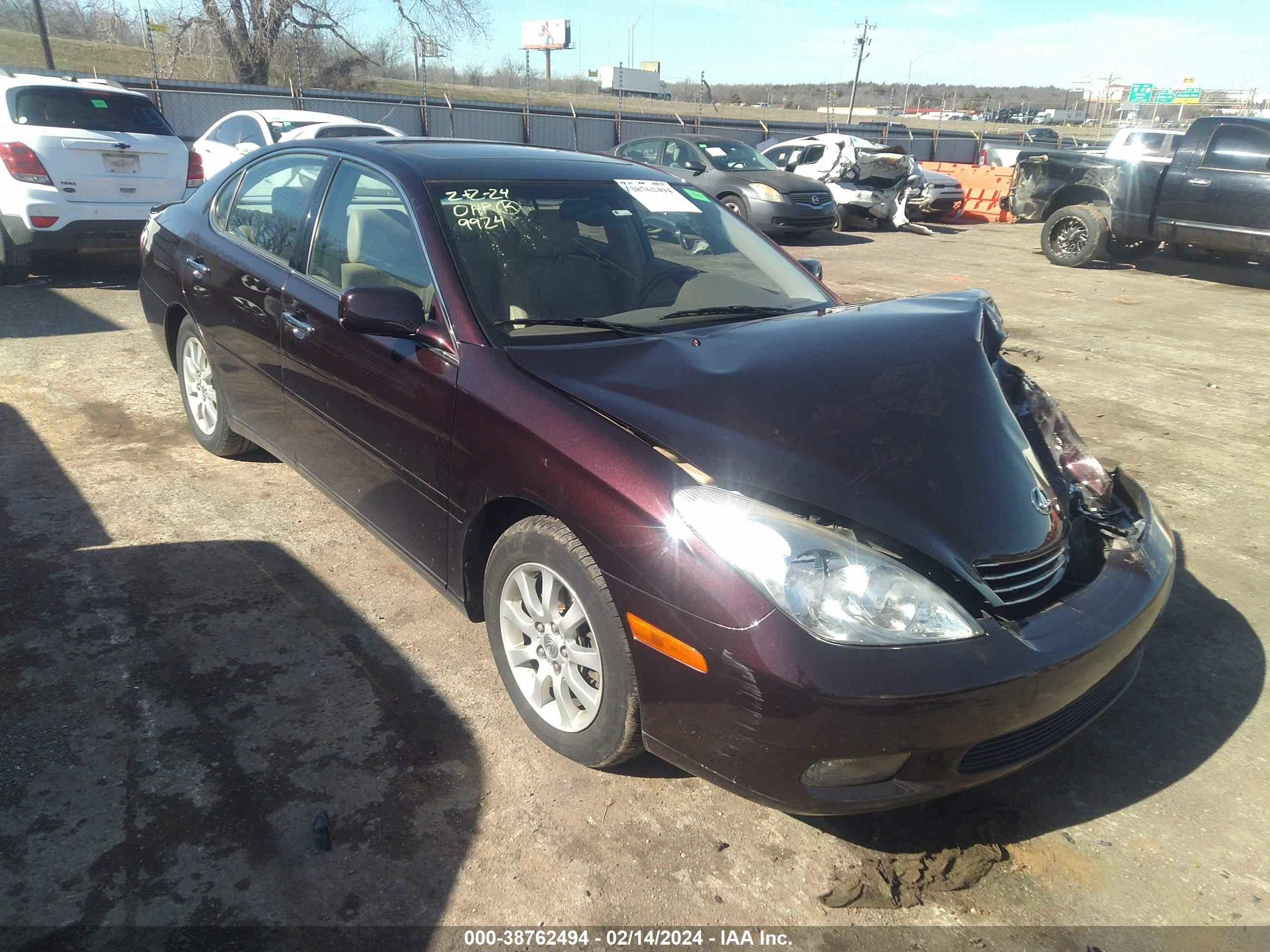 lexus es 2004 jthba30g645019924