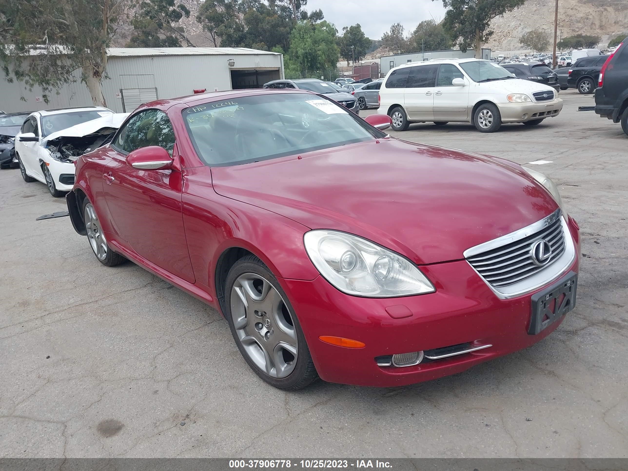 lexus sc 2008 jthfn45y189017882