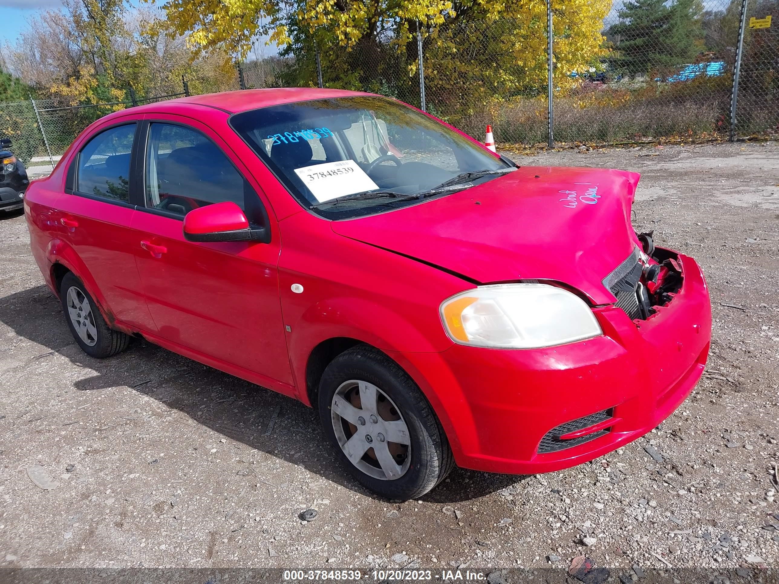 chevrolet aveo 2007 kl1td56617b067089