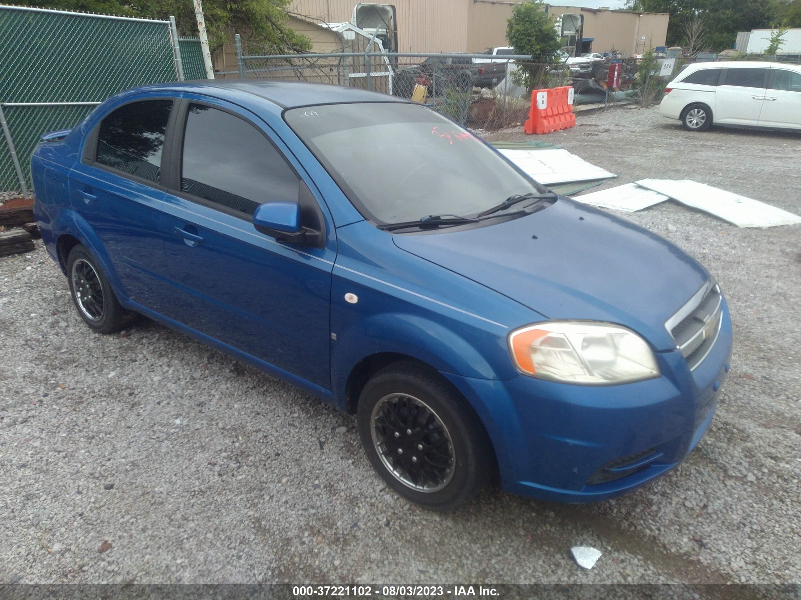 chevrolet aveo 2007 kl1td56647b079852