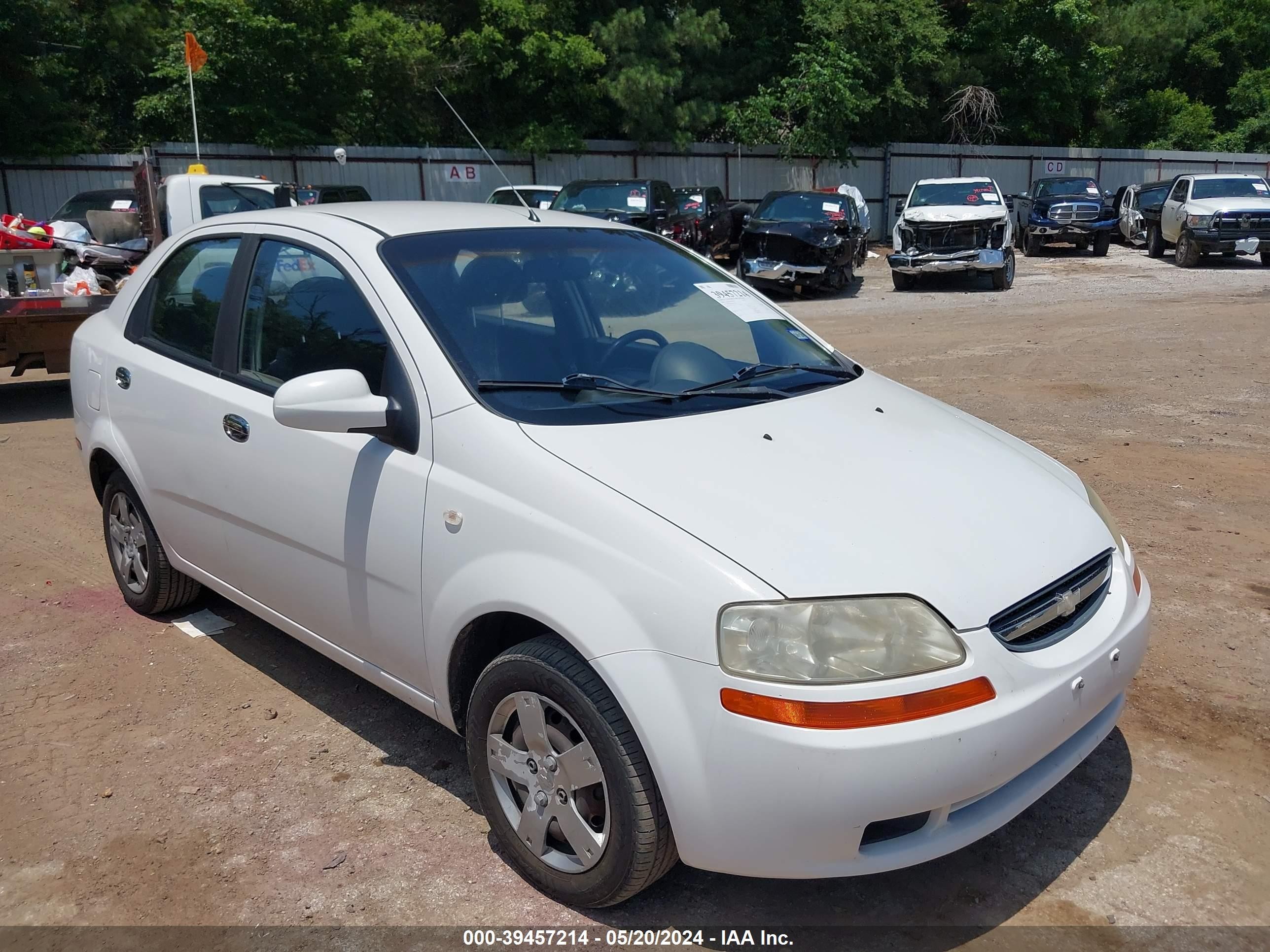 chevrolet aveo 2006 kl1td56686b513284