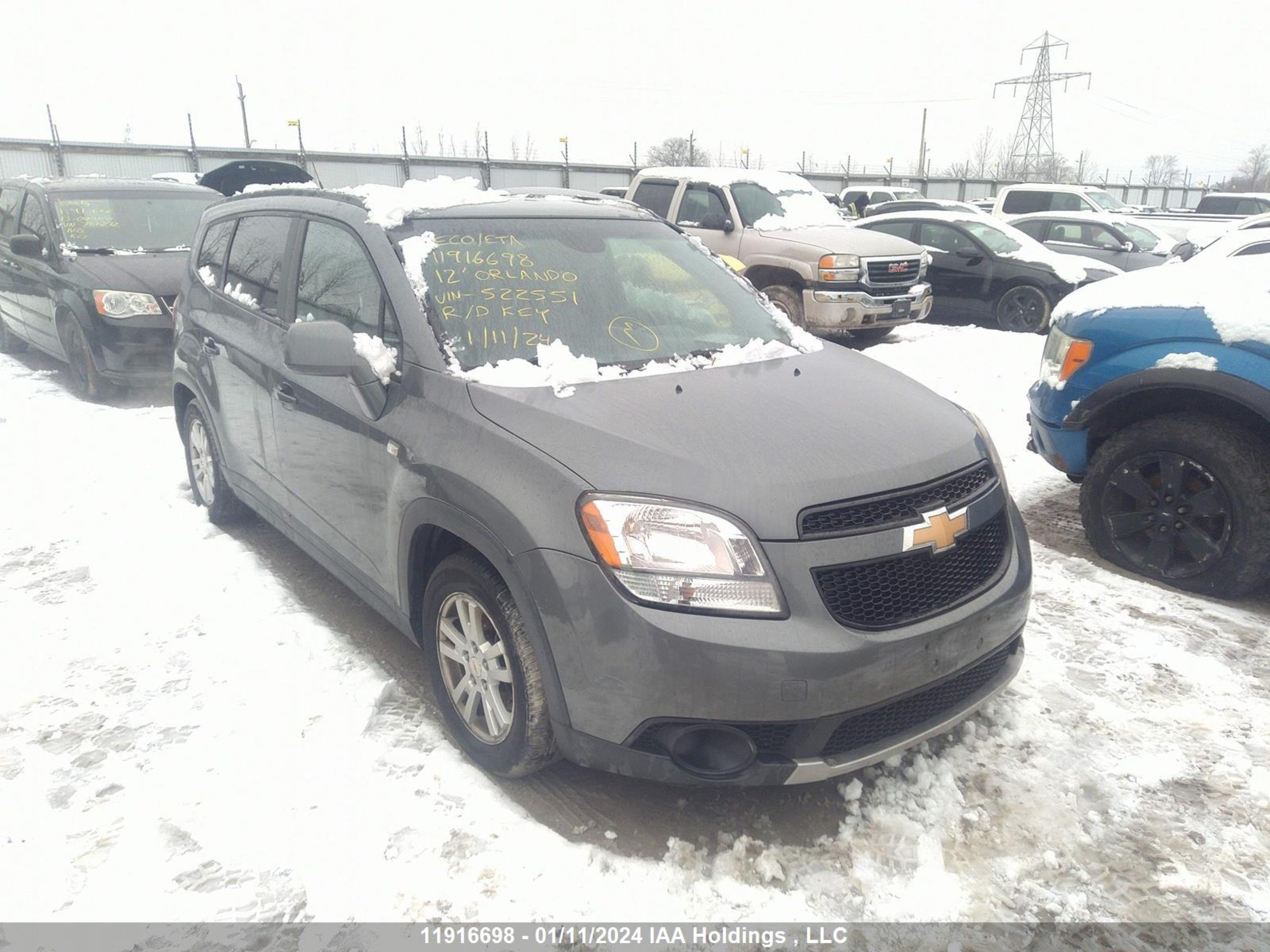 chevrolet orlando 2012 kl77p2em5ck522551