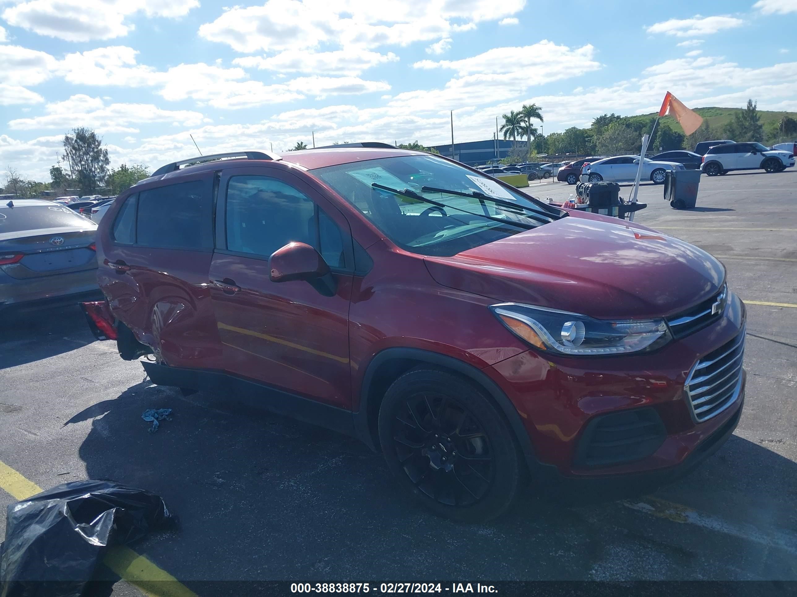 chevrolet trax 2021 kl7cjlsb7mb347701