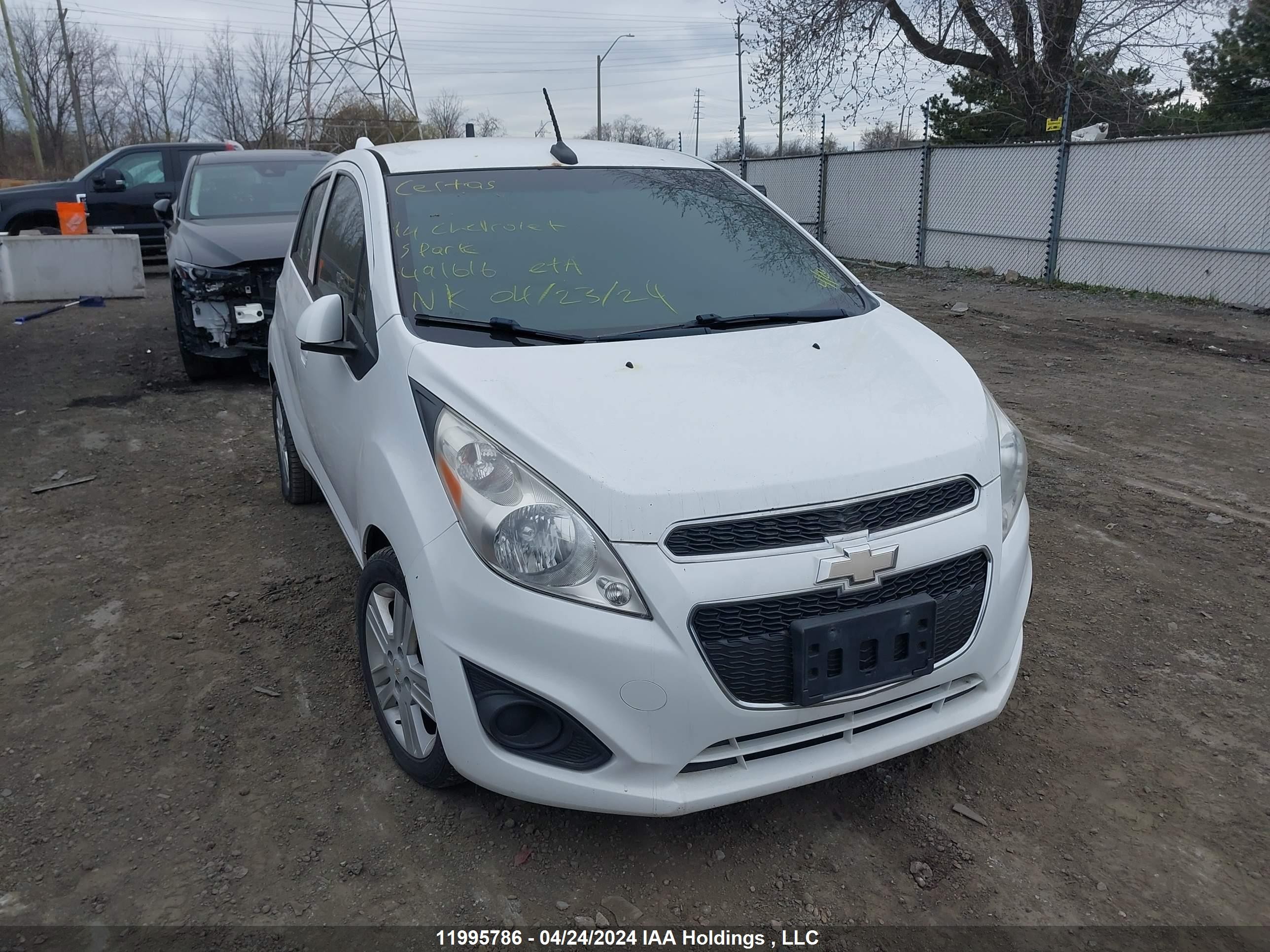 chevrolet spark 2014 kl8cb6s98ec491616