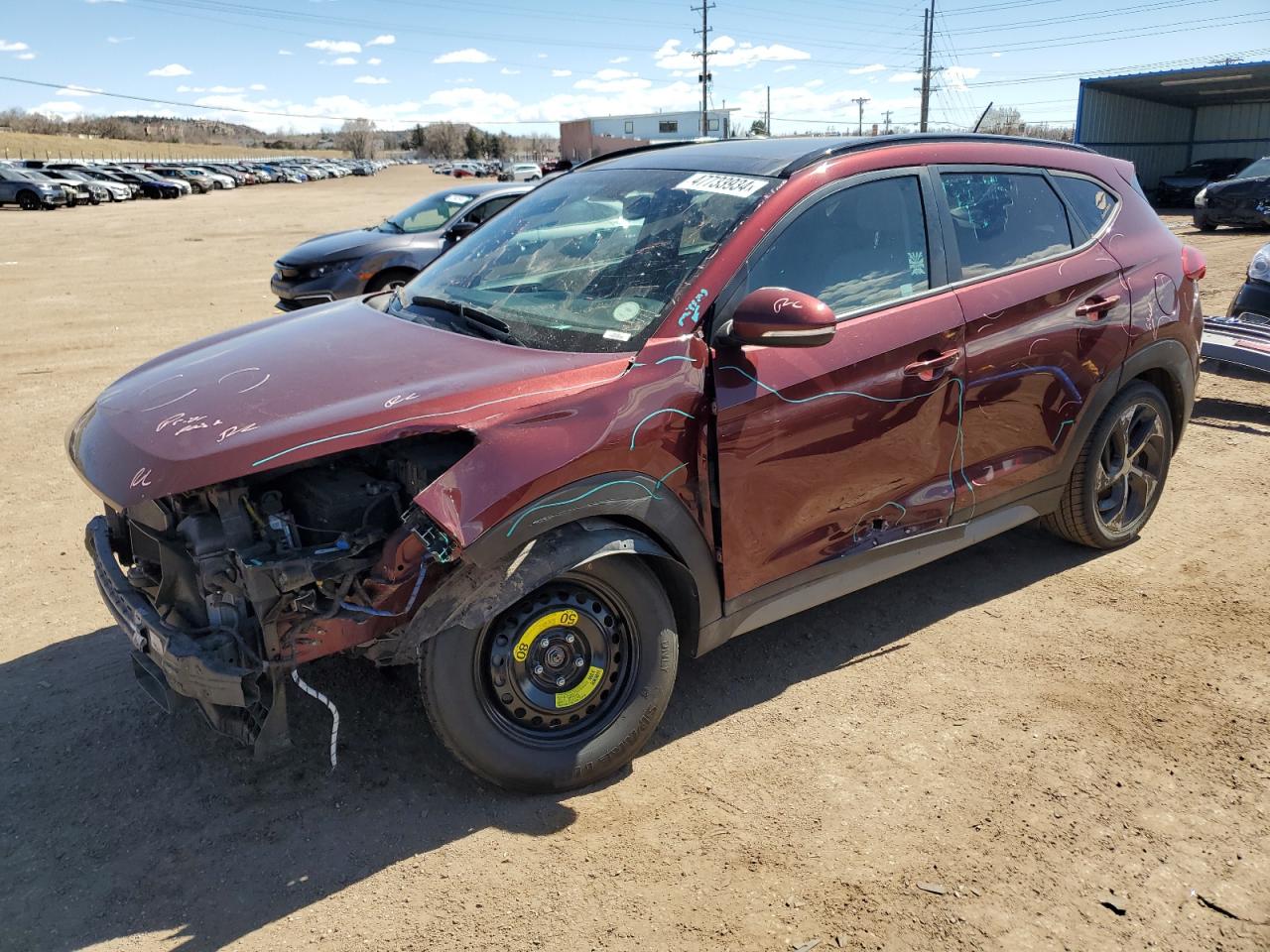 hyundai tucson 2017 km8j3ca28hu548793