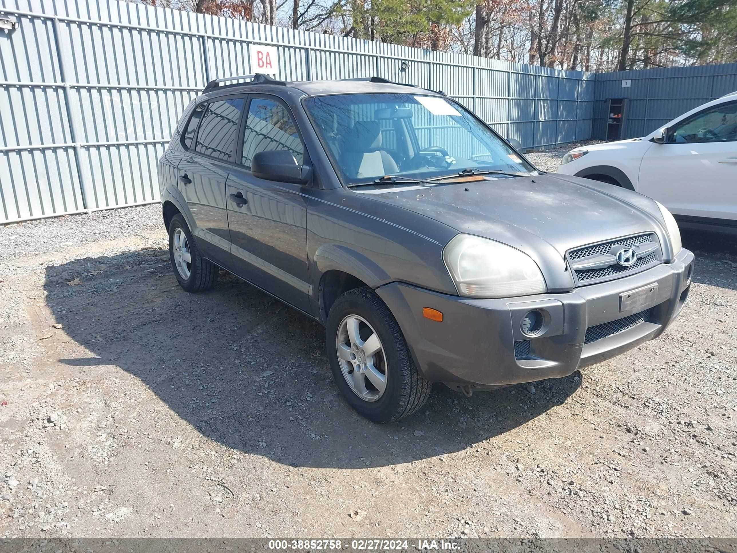 hyundai tucson 2007 km8jm12b57u546112