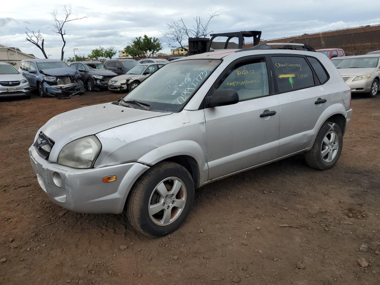 hyundai tucson gl 2005 km8jm12b95u104625