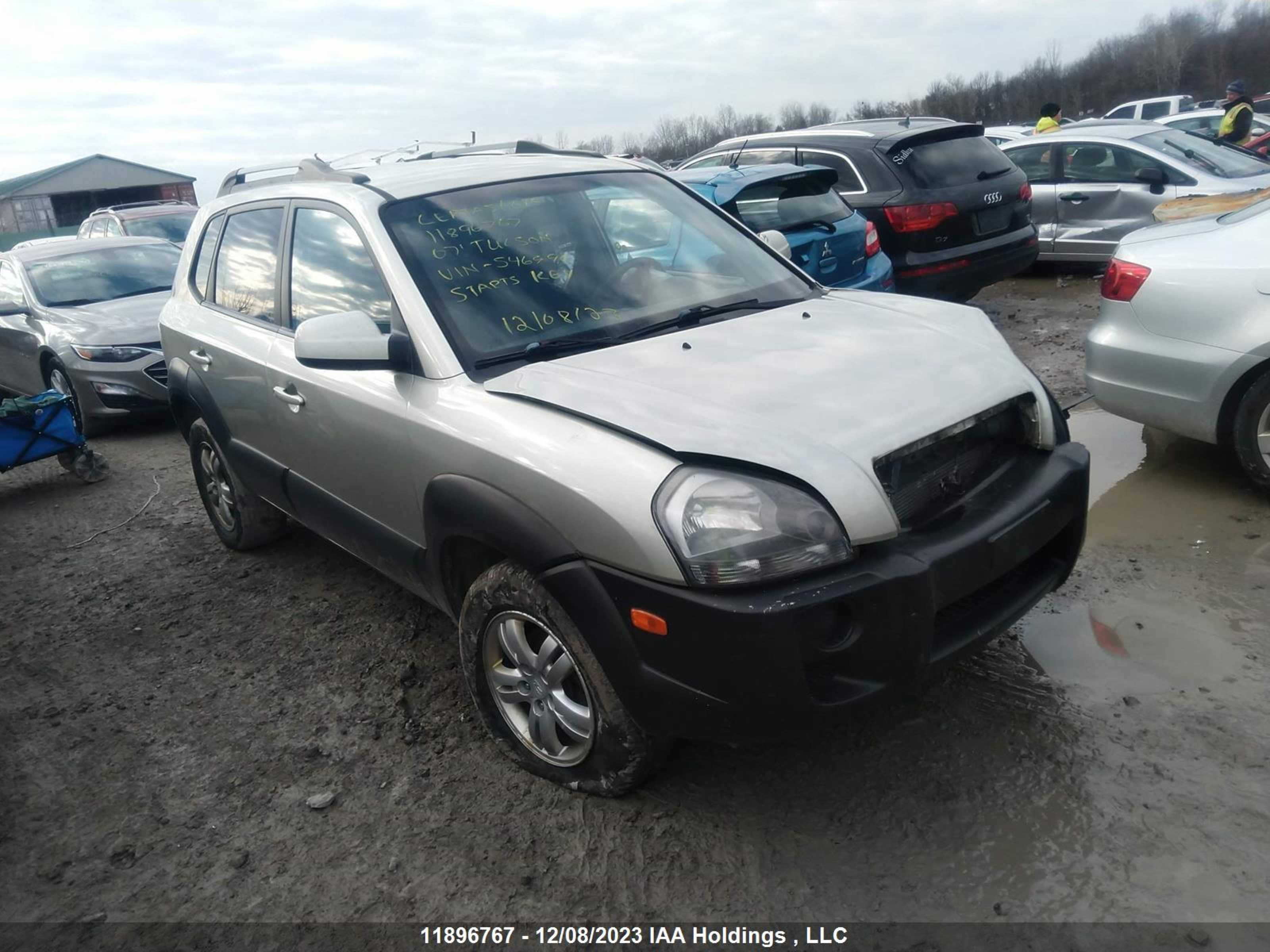 hyundai tucson 2007 km8jm12d17u546996