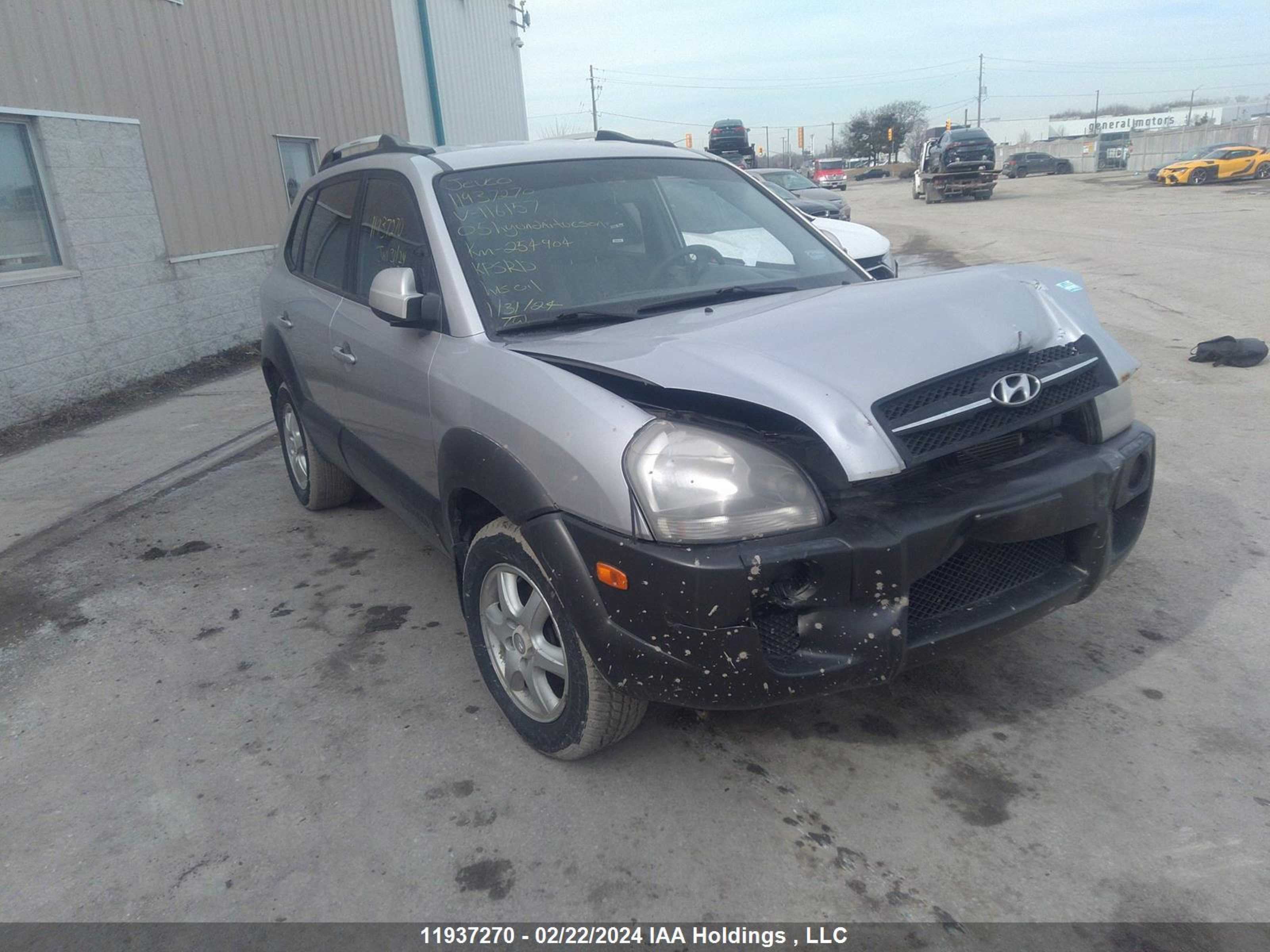 hyundai tucson 2005 km8jm12d55u116157