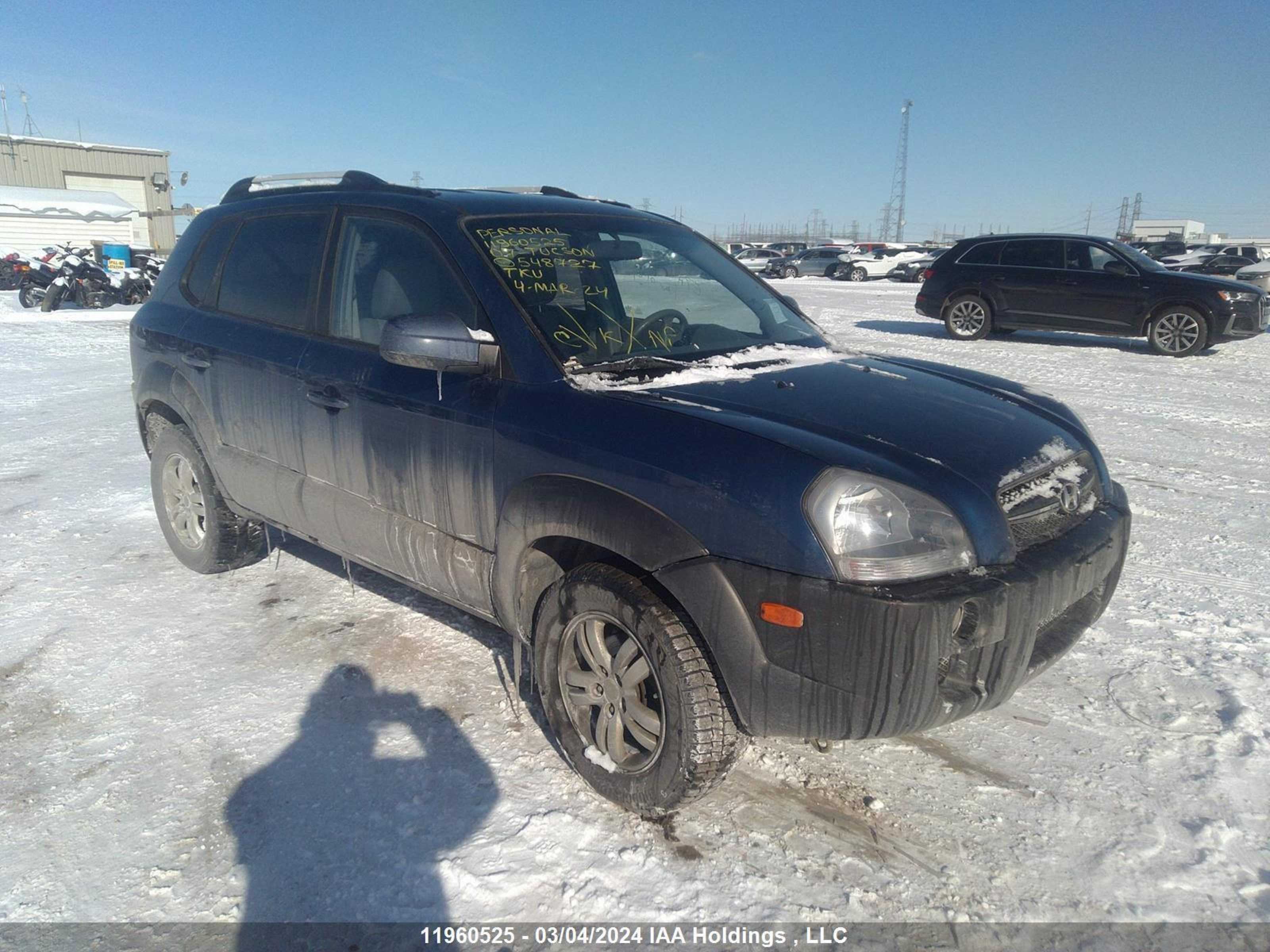 hyundai tucson 2007 km8jm72d27u548727