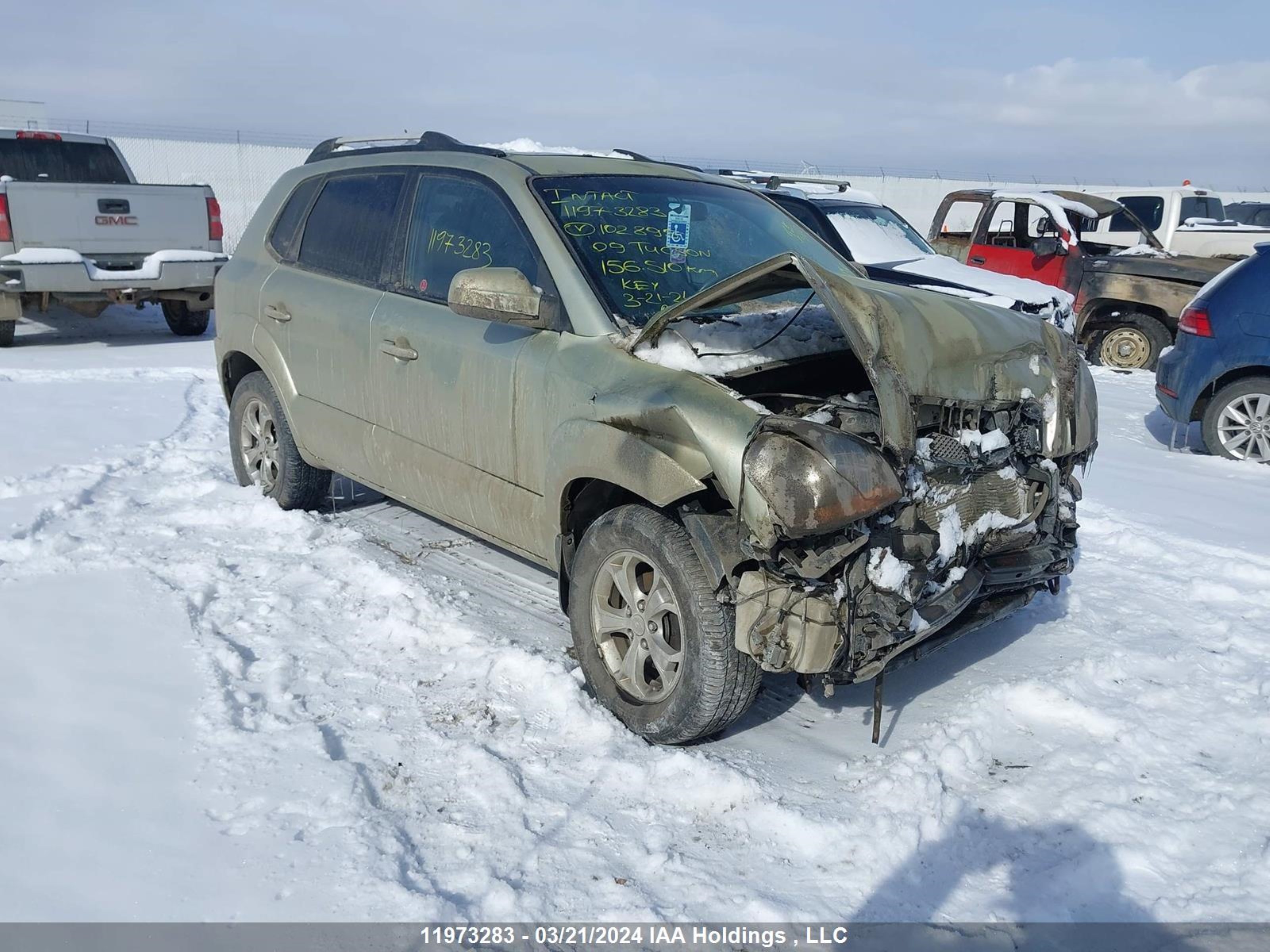 hyundai tucson 2009 km8jm72d39u102895