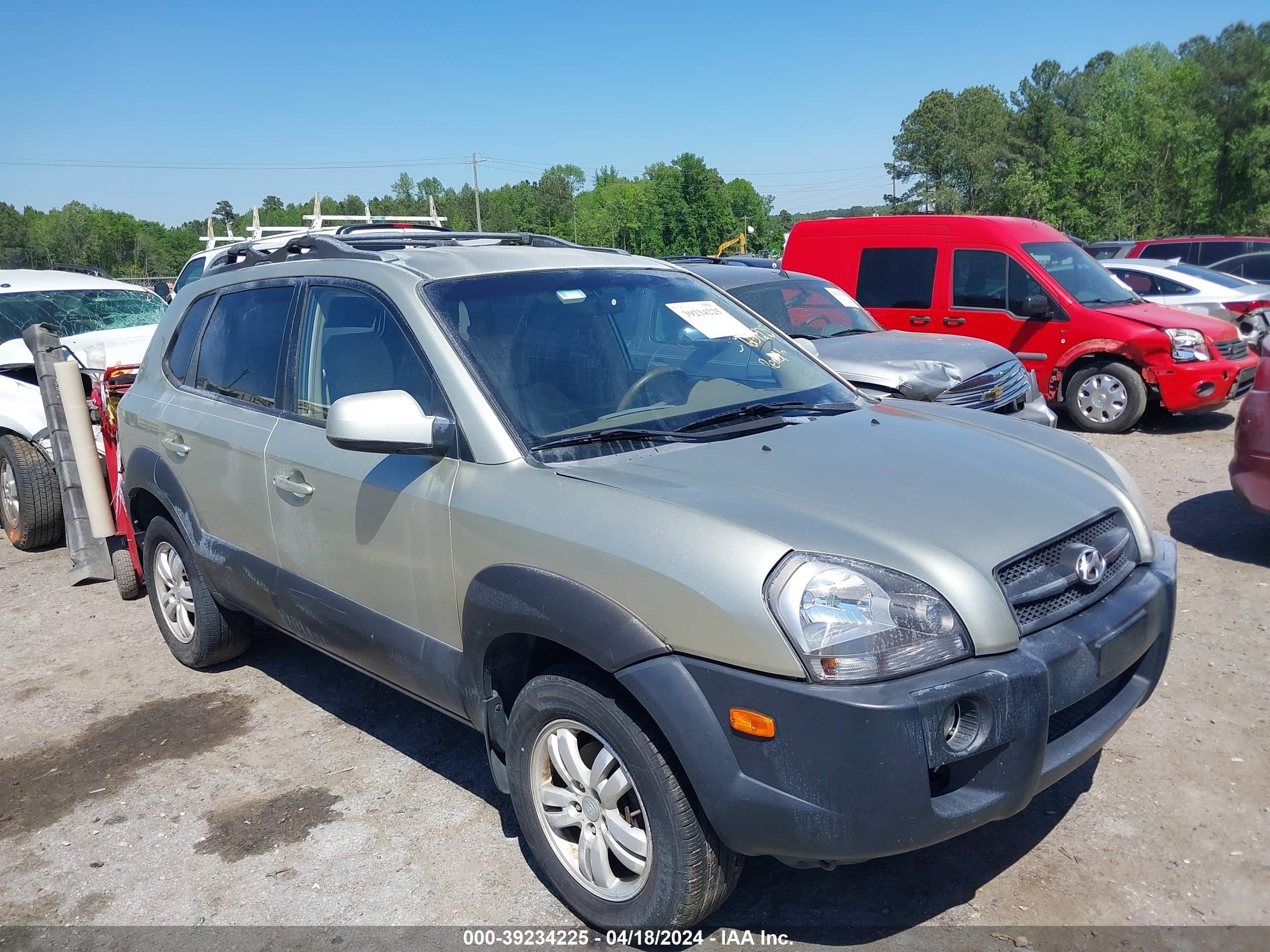 hyundai tucson 2007 km8jn72d07u485138