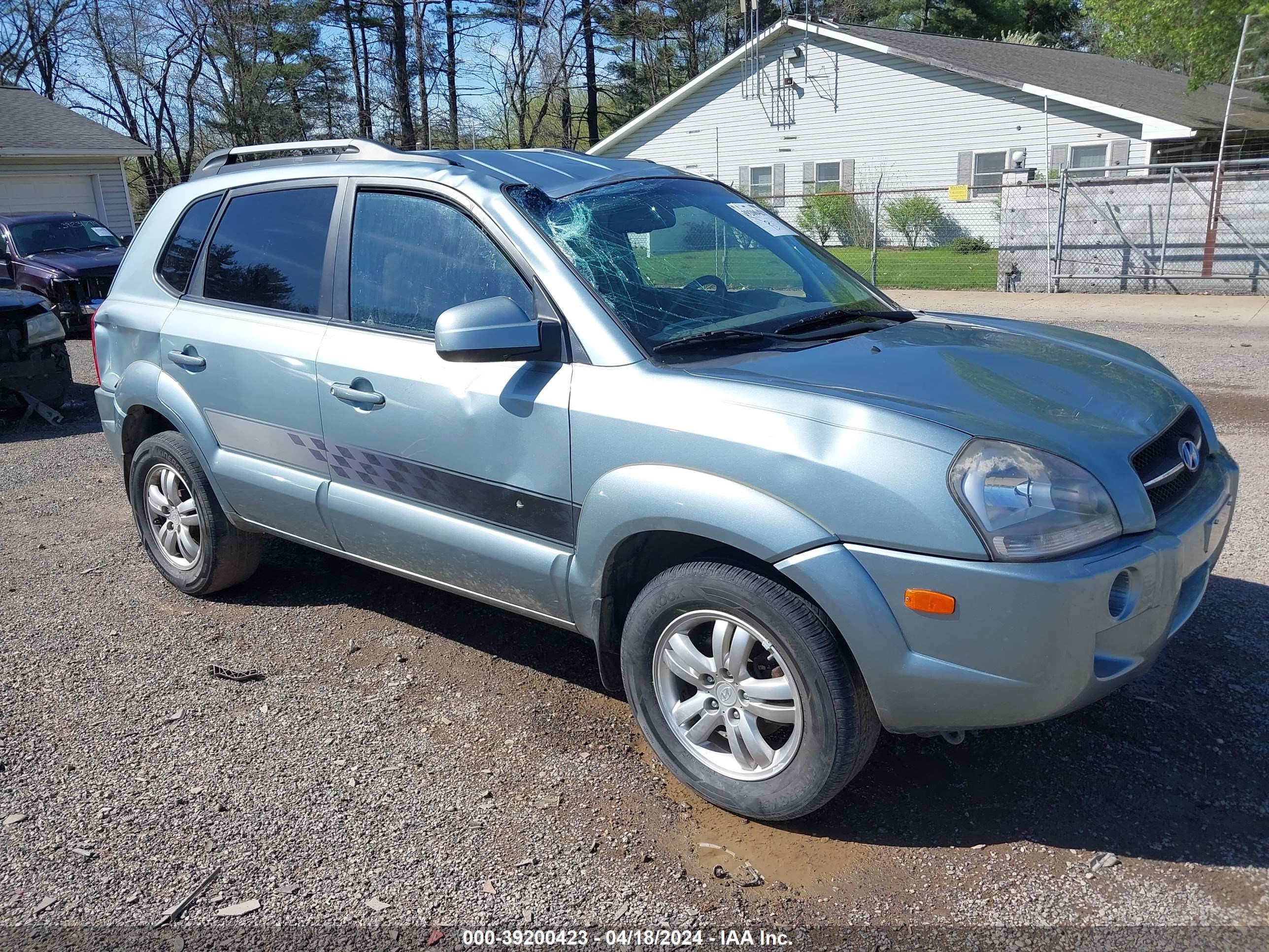 hyundai tucson 2007 km8jn72d67u612555