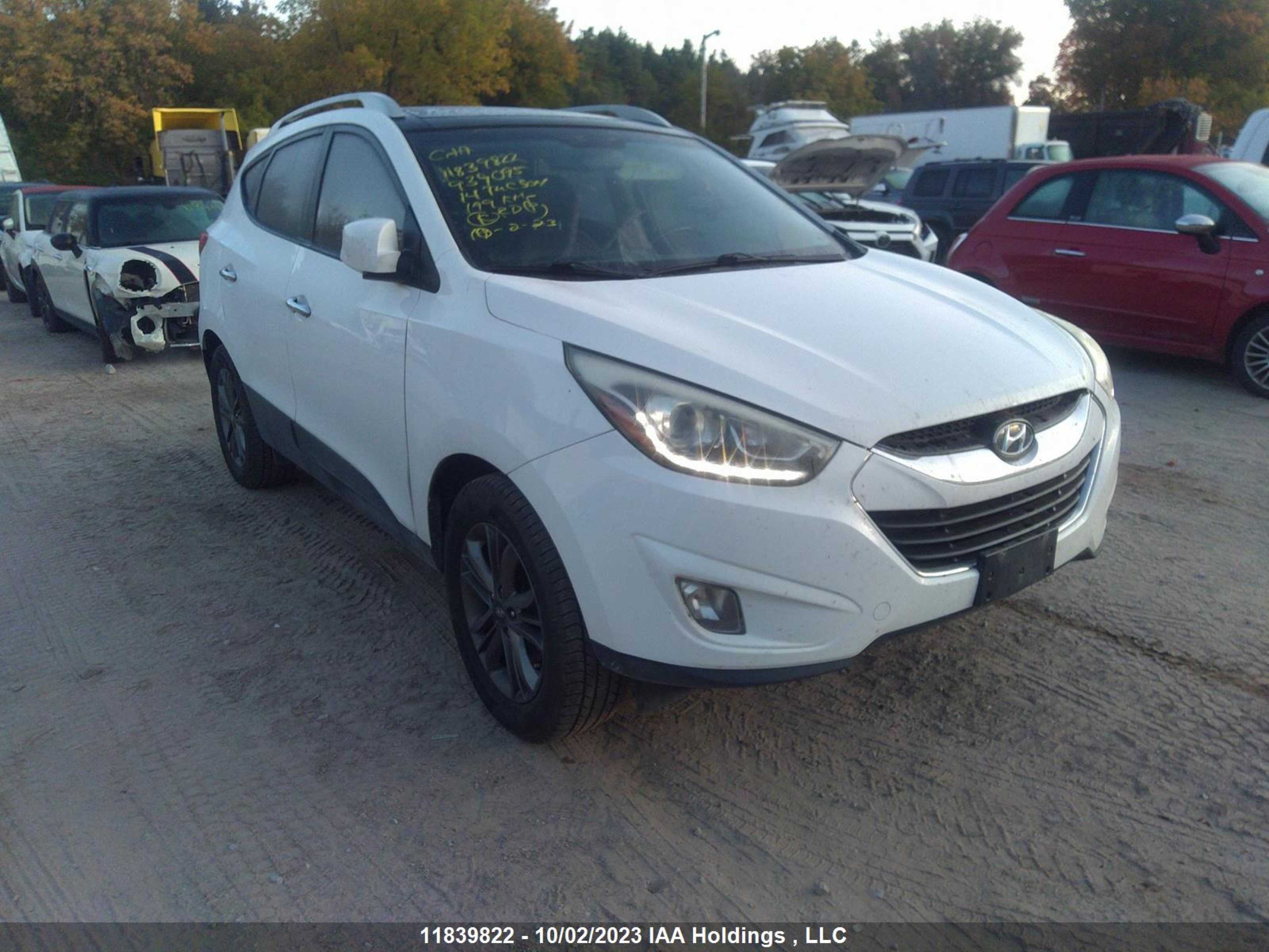 hyundai tucson 2014 km8jucag5eu939095