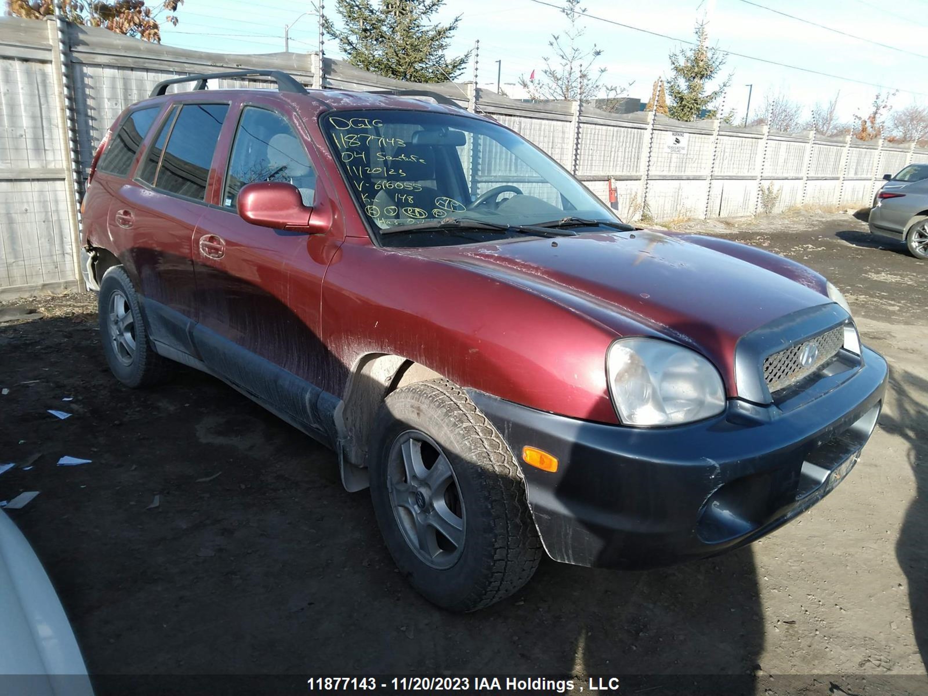 hyundai santa fe 2004 km8sb13d04u616055