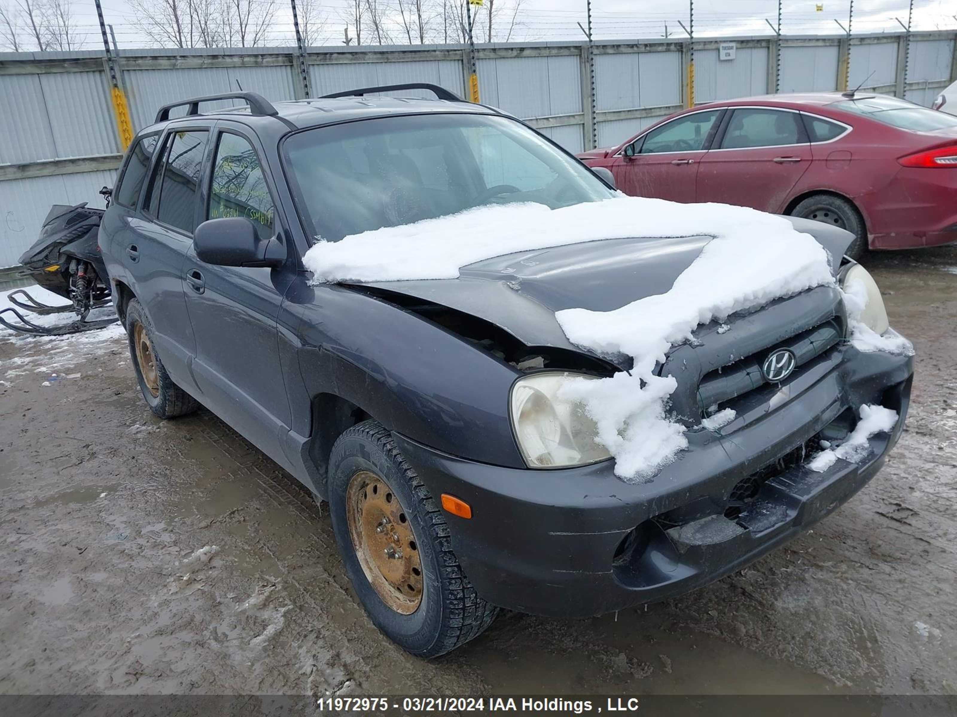 hyundai santa fe 2005 km8sb13d15u023161