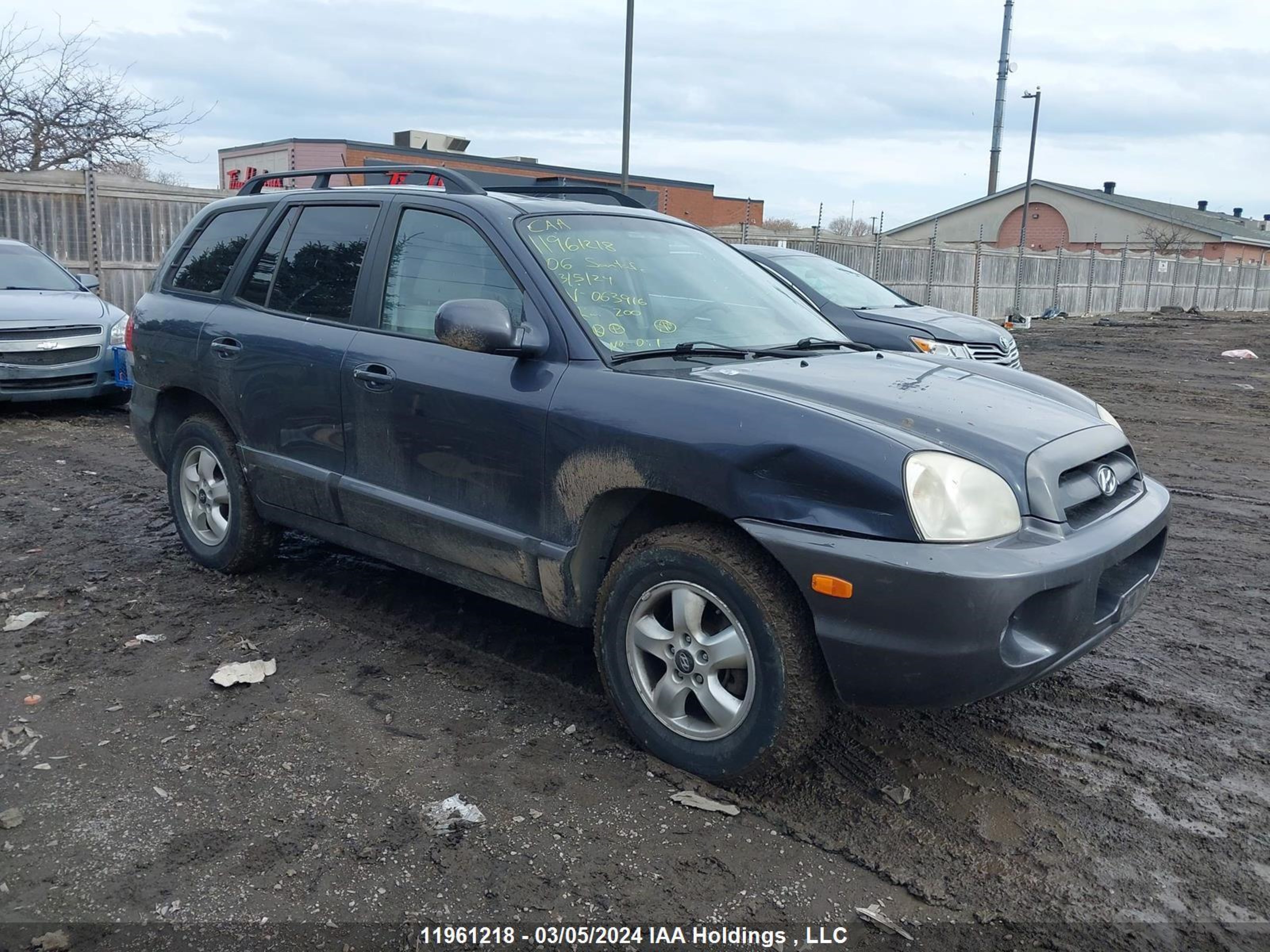 hyundai santa fe 2006 km8sb13d66u063916