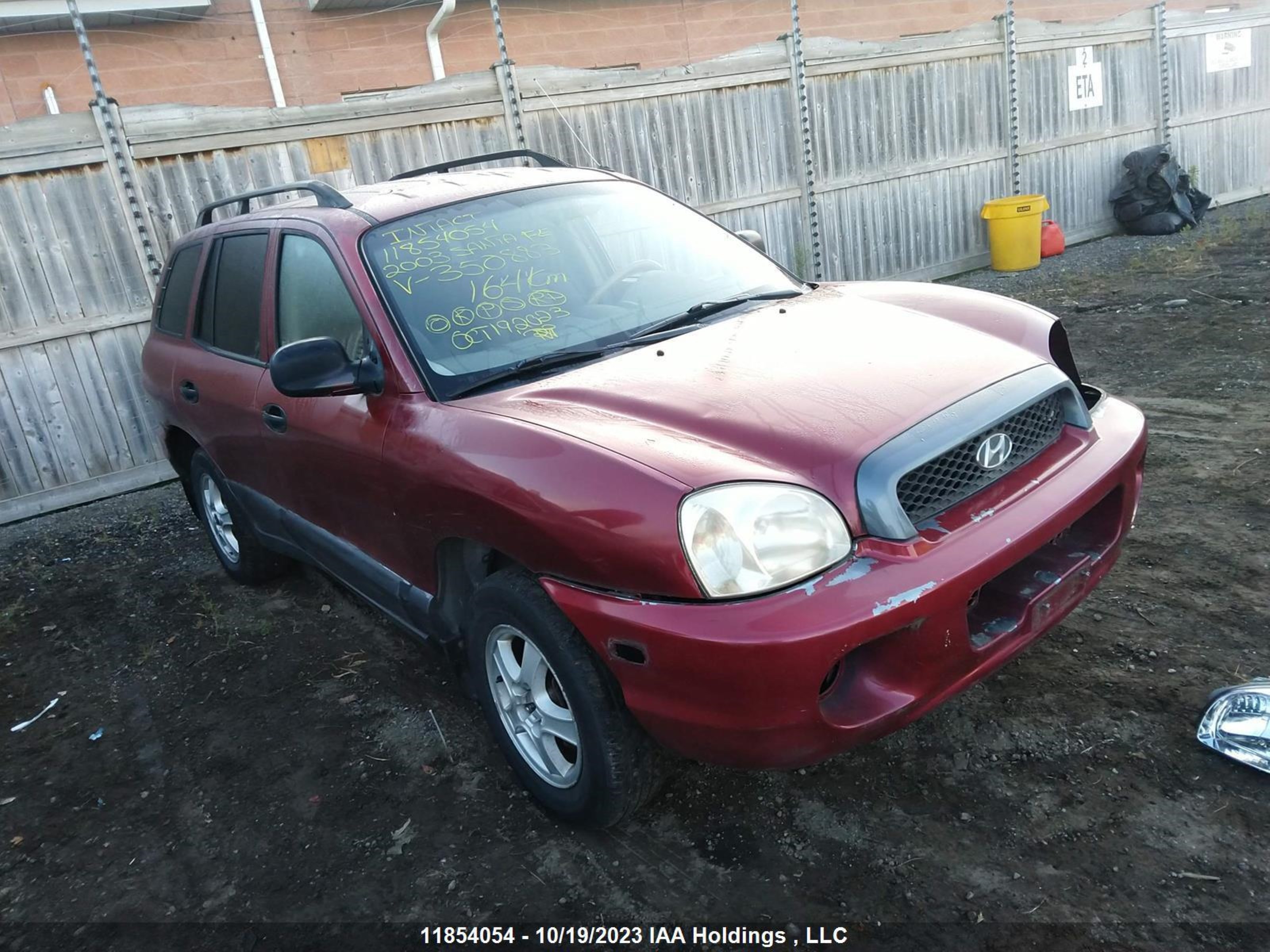 hyundai santa fe 2003 km8sb73d83u350883