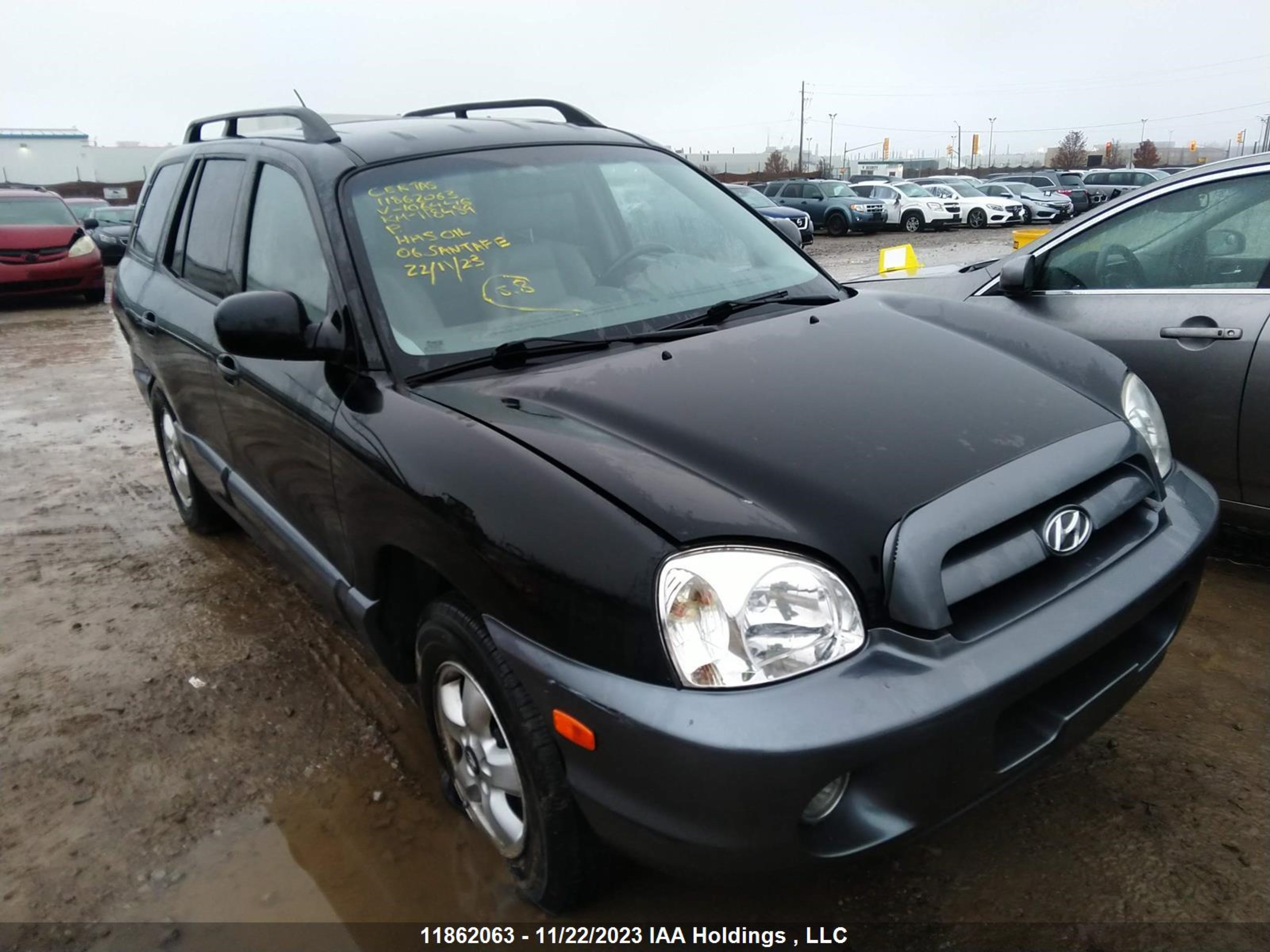 hyundai santa fe 2006 km8sb73dx6u106446