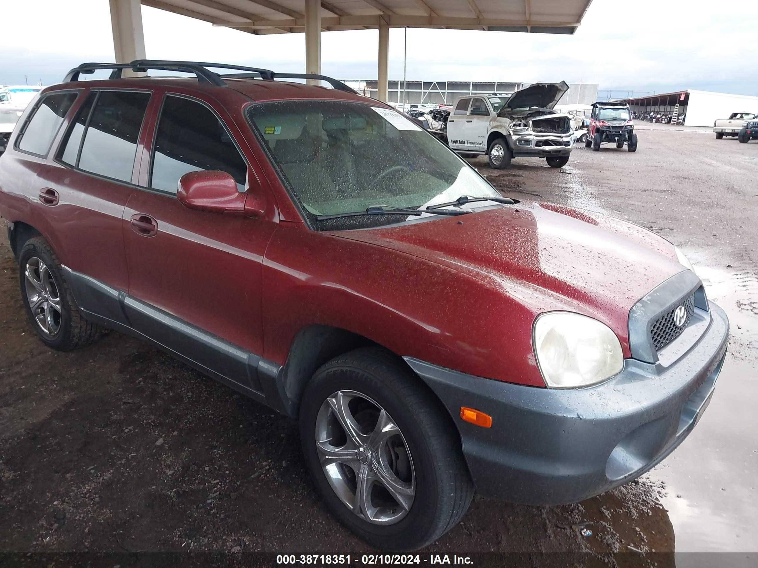 hyundai santa fe 2004 km8sc13d34u824668