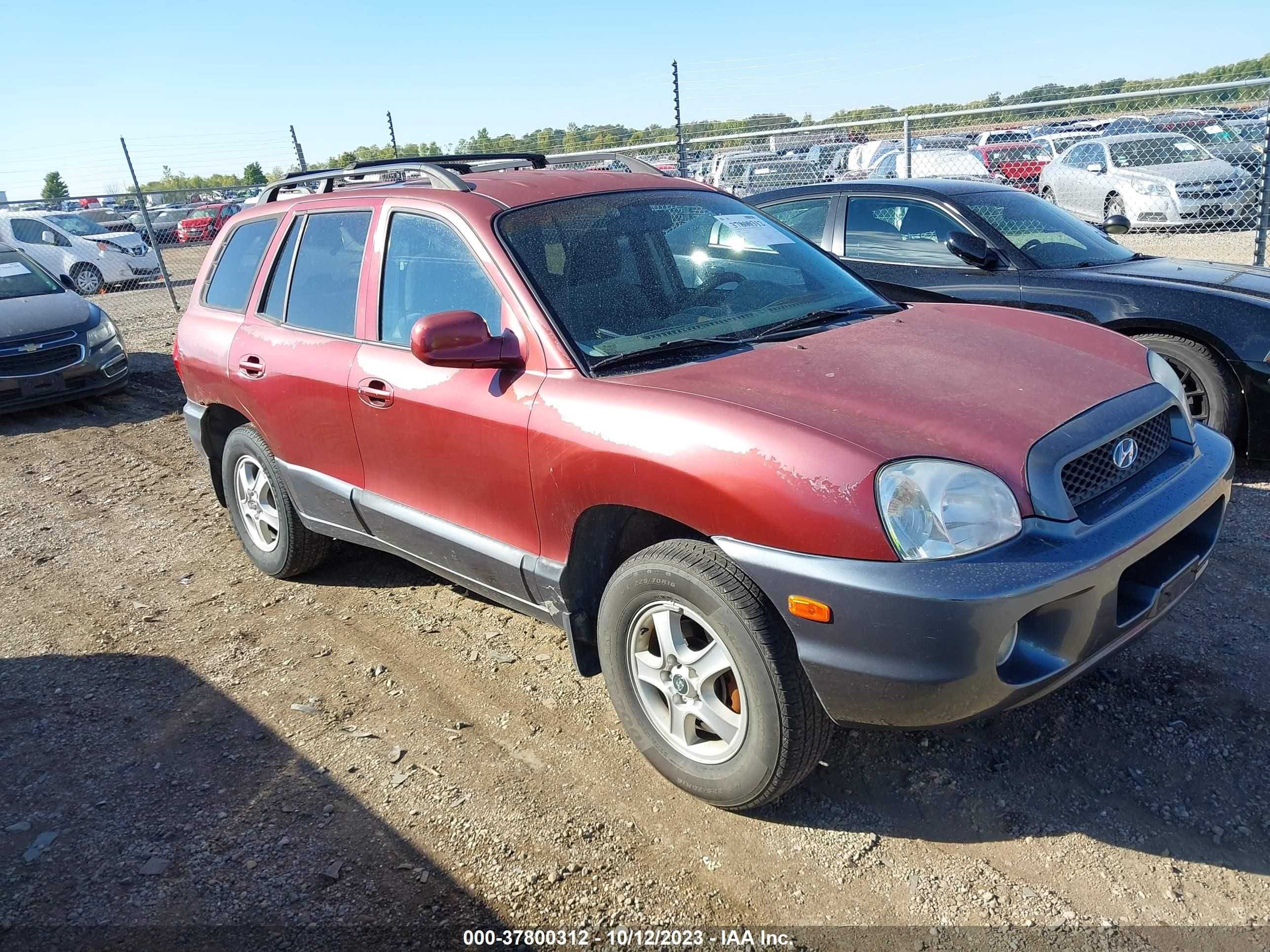 hyundai santa fe 2004 km8sc13d94u676171