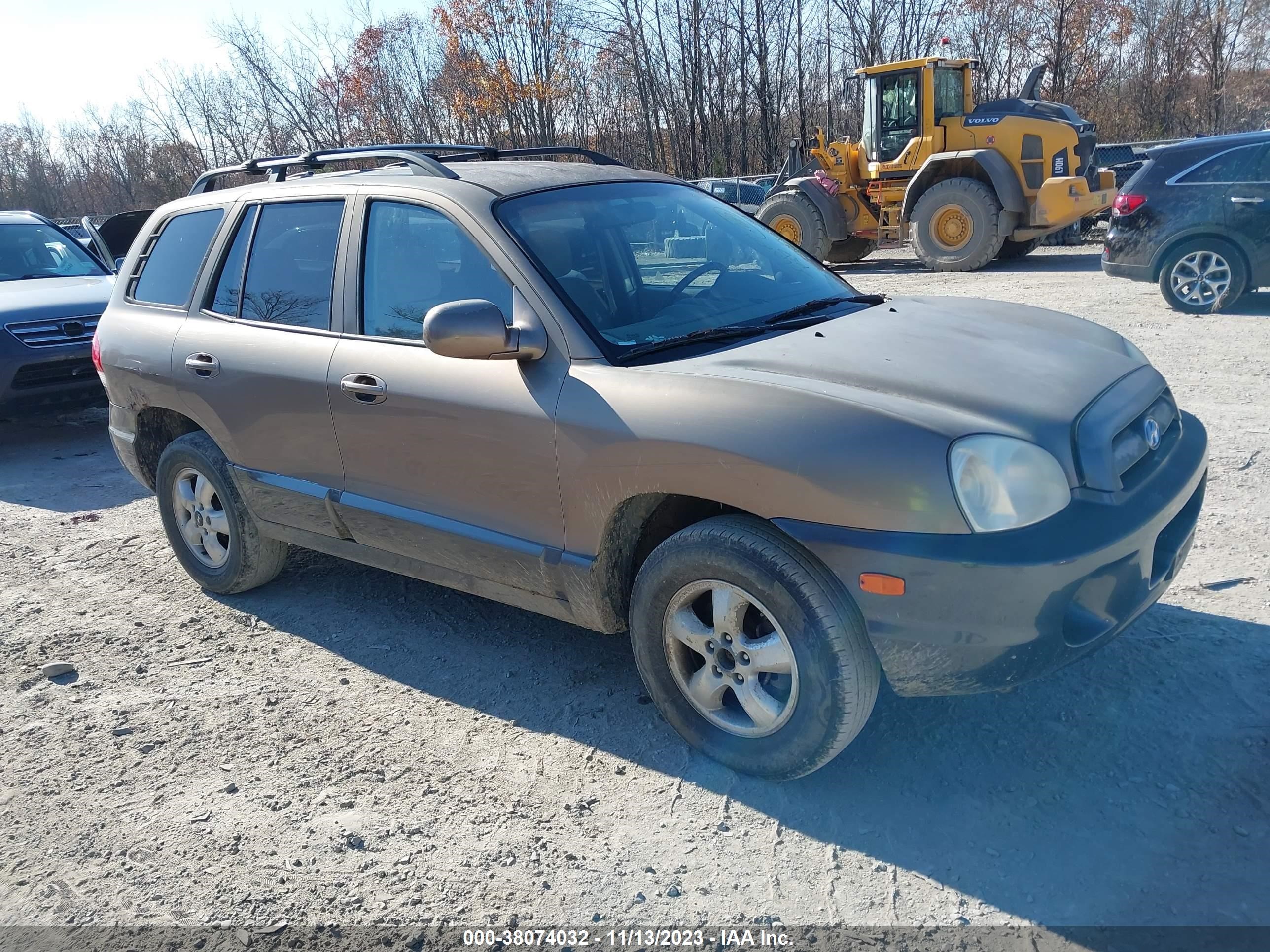 hyundai santa fe 2005 km8sc13e25u890347