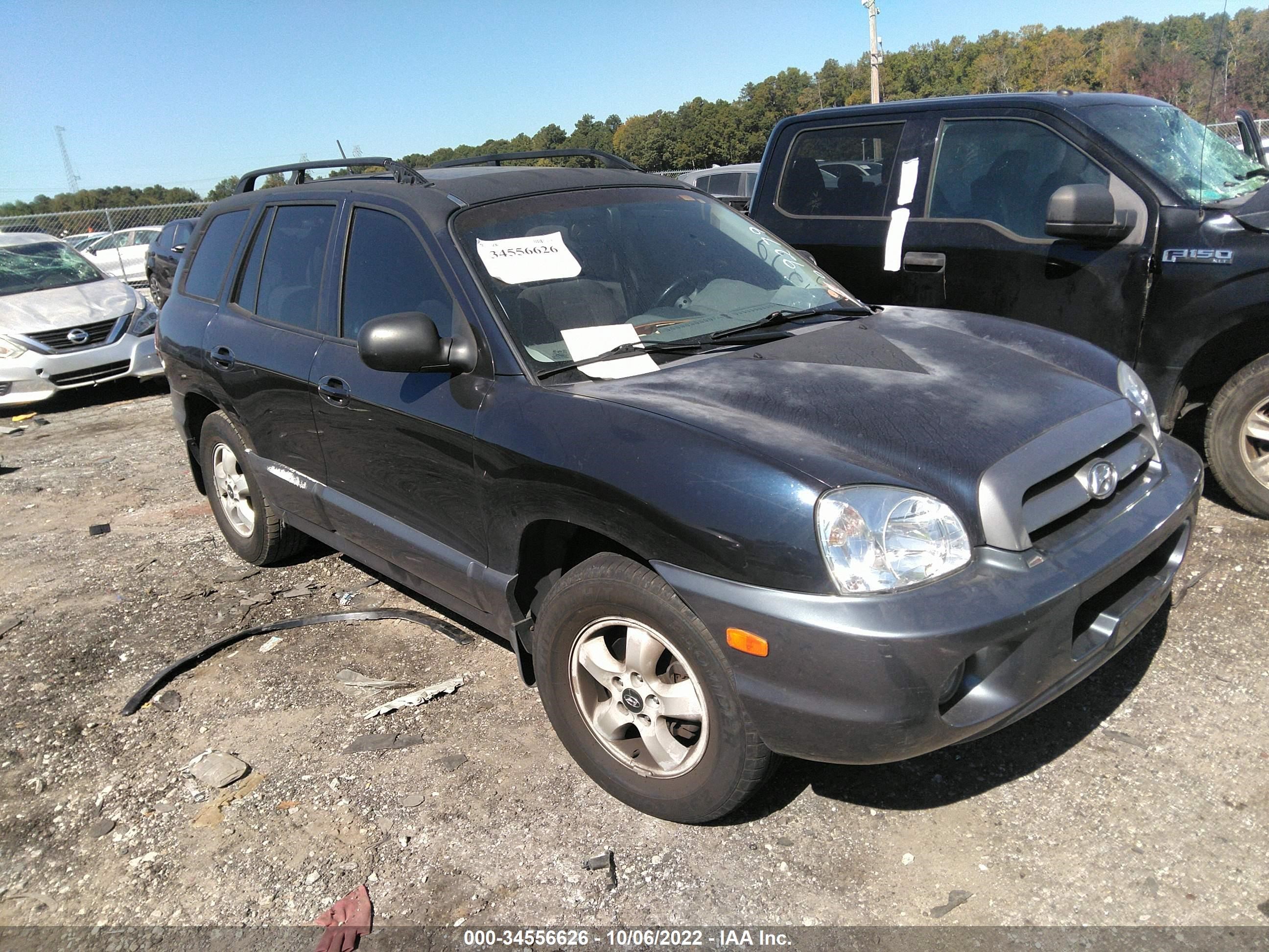 hyundai santa fe 2005 km8sc13e85u999279