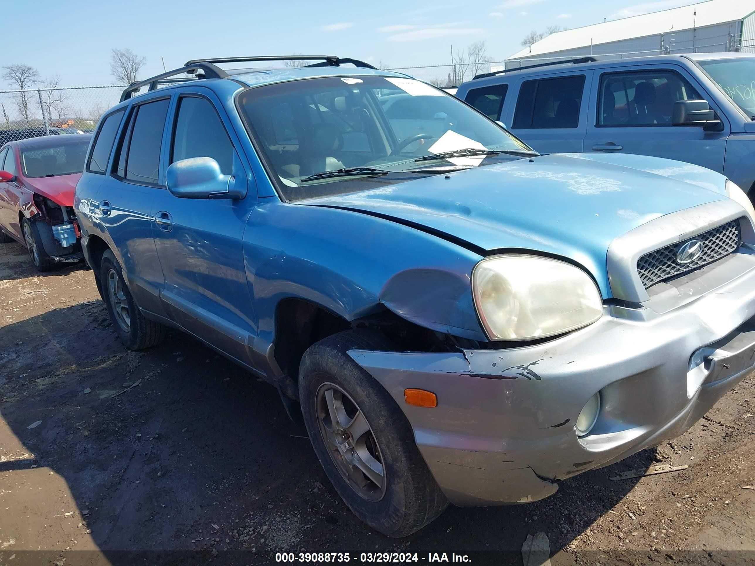 hyundai santa fe 2003 km8sc13e93u533177