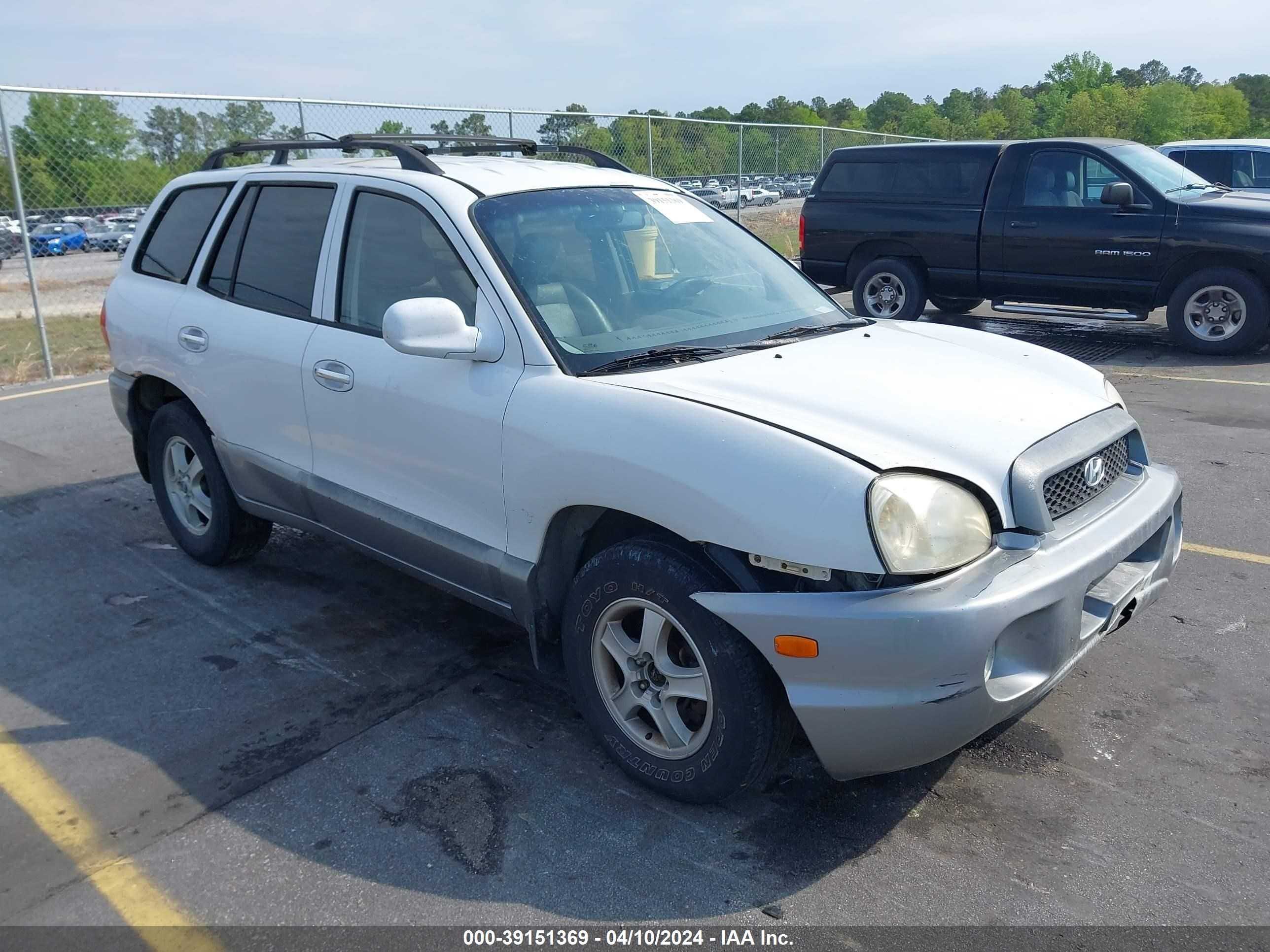 hyundai santa fe 2002 km8sc73d02u156165