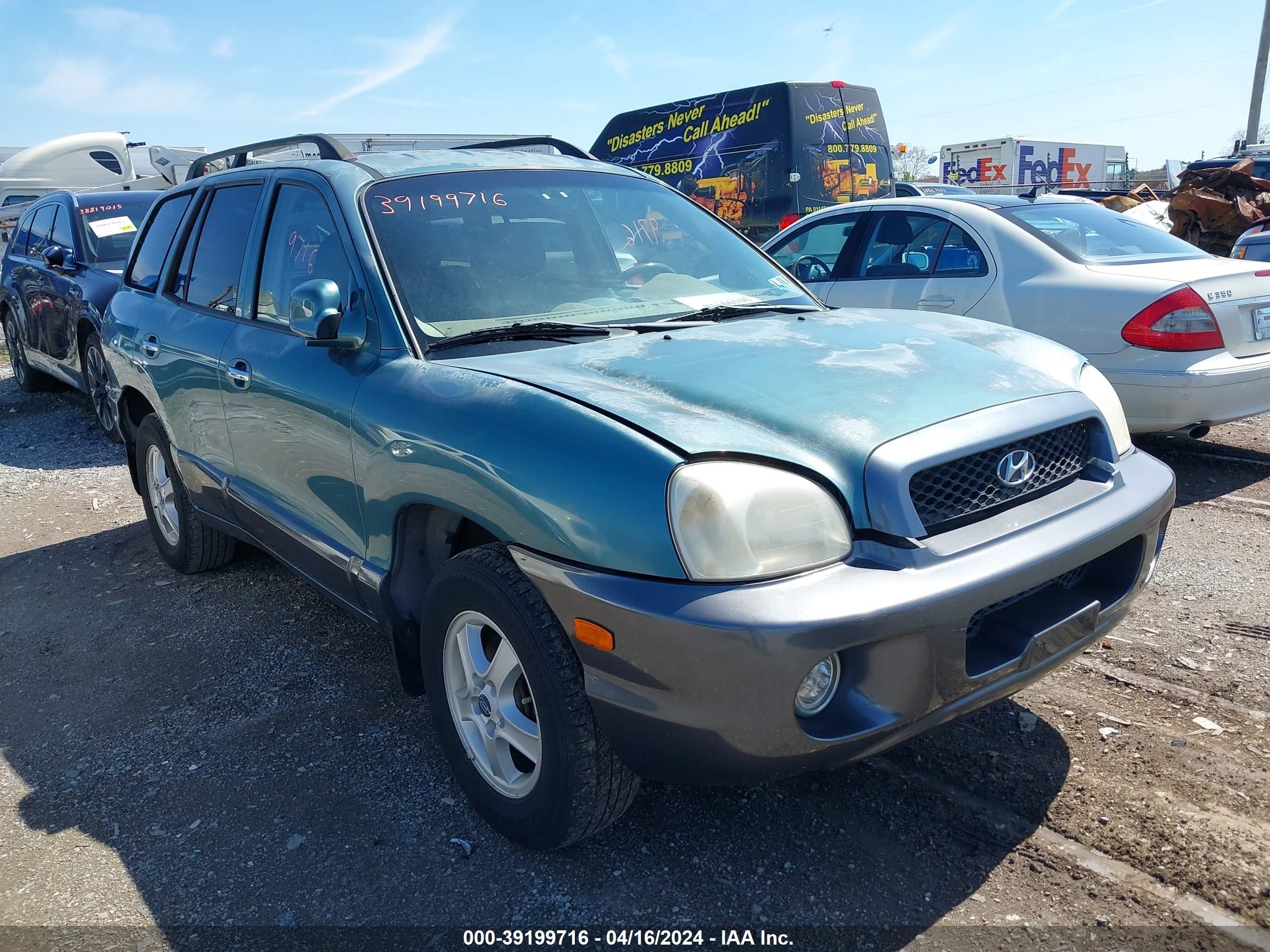 hyundai santa fe 2002 km8sc73d52u189095