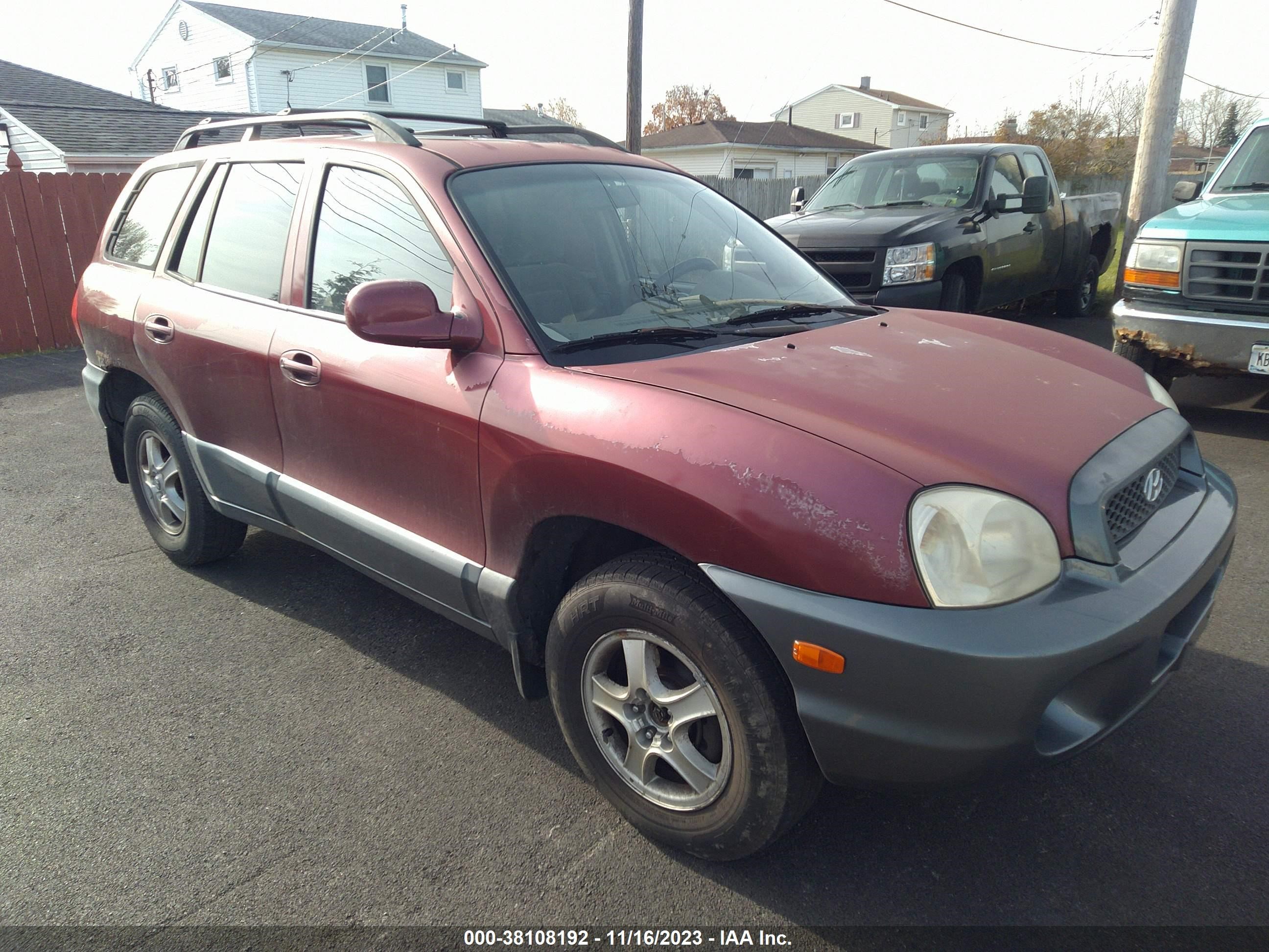 hyundai santa fe 2004 km8sc73d64u747409