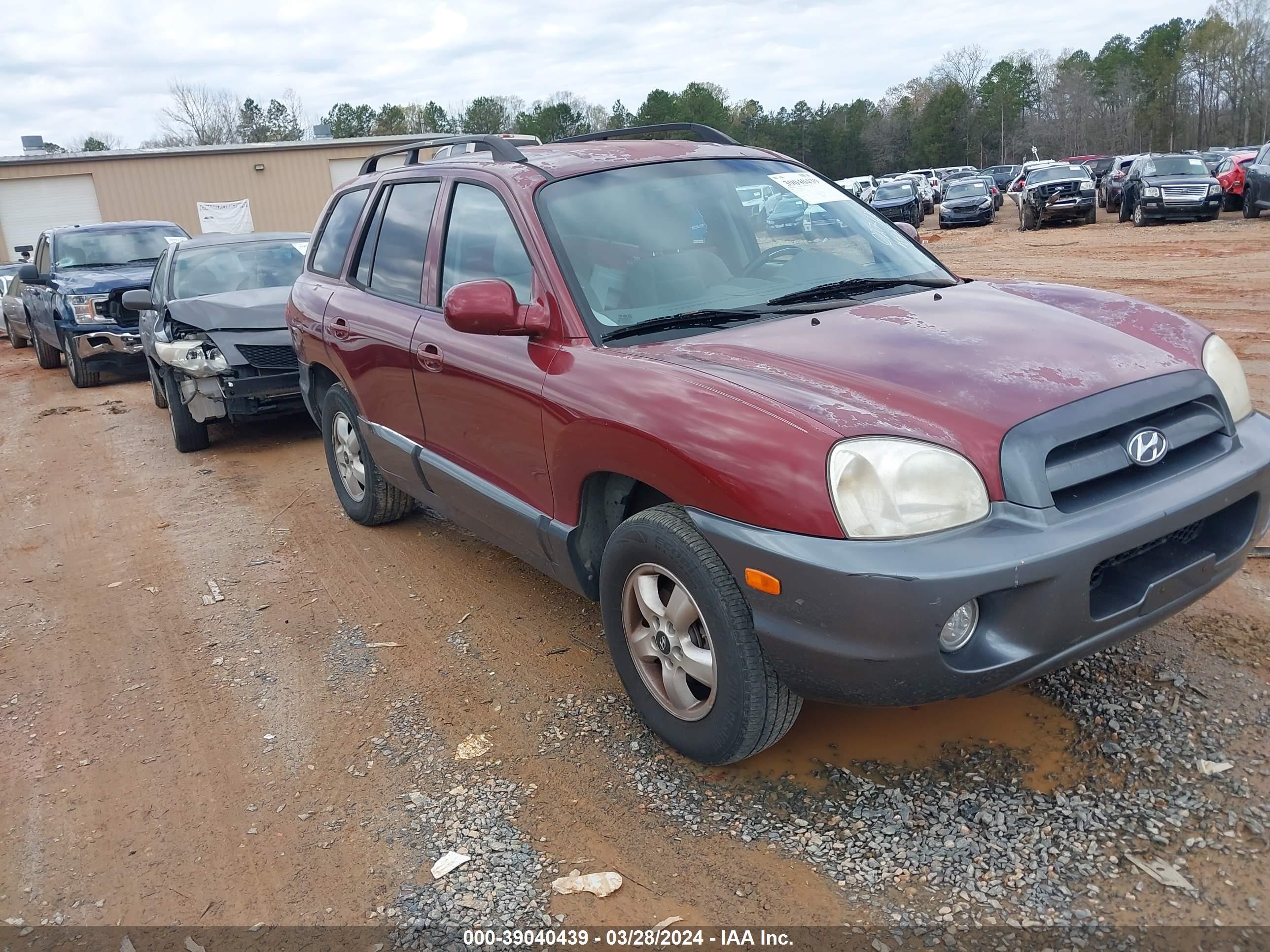 hyundai santa fe 2005 km8sc73d85u027126